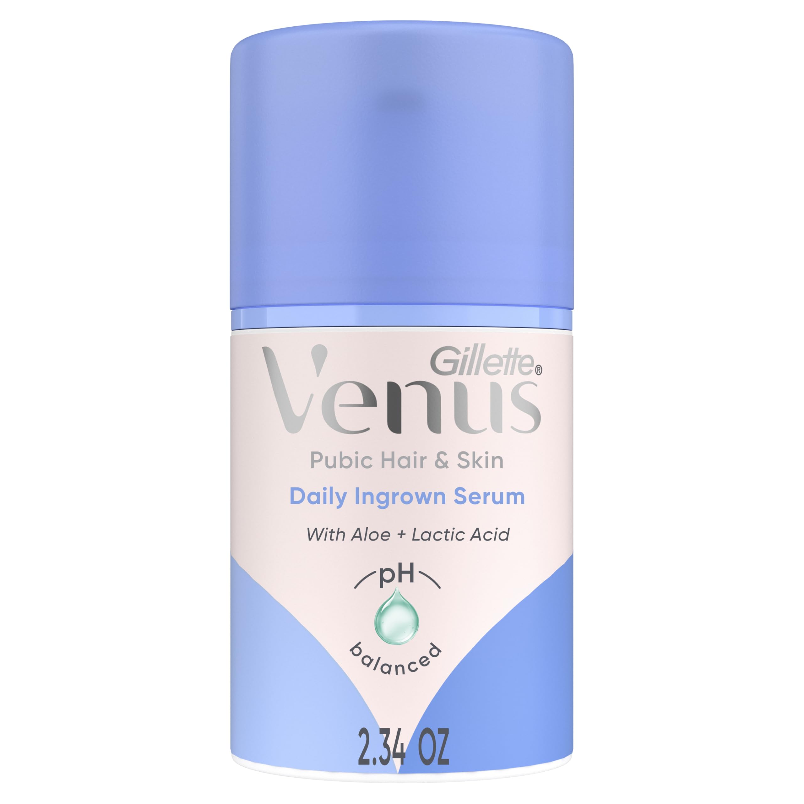 Gillette Venus Intimate Grooming Women's Daily Ingrown Hair Serum for Bikini Zone, Pubic Hair and Skin, 75ml