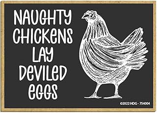 Honey Dew Gifts, Naughty Chickens Lay Deviled Eggs, 2.5 inch by 3.5 inch, Fridge Magnet, Refrigerator Magnets, Funny Chicken Decor, 754004