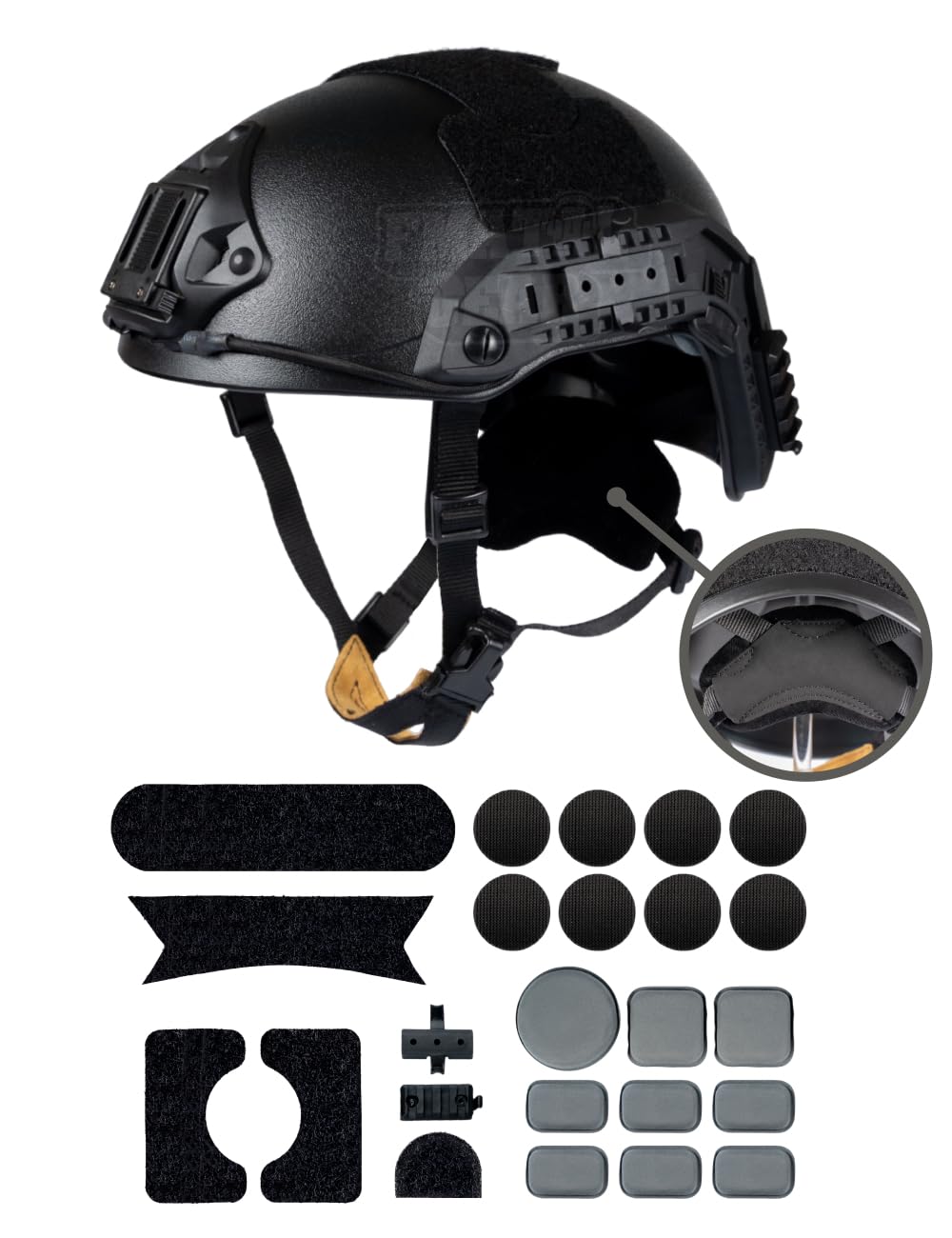 FMATAL GEAR FMA Maritime Simple Version Fast Helmet ABS for Airsoft Helmets Tactical Helmet Paintball Outdoor Sports Hunting Shooting (BK, M/L) : Sports & Outdoors