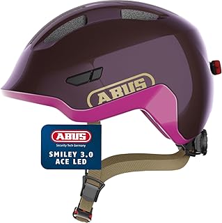 ABUS Kinderhelm Smiley 3.0 ACE LED - Fahrradhelm mit Licht