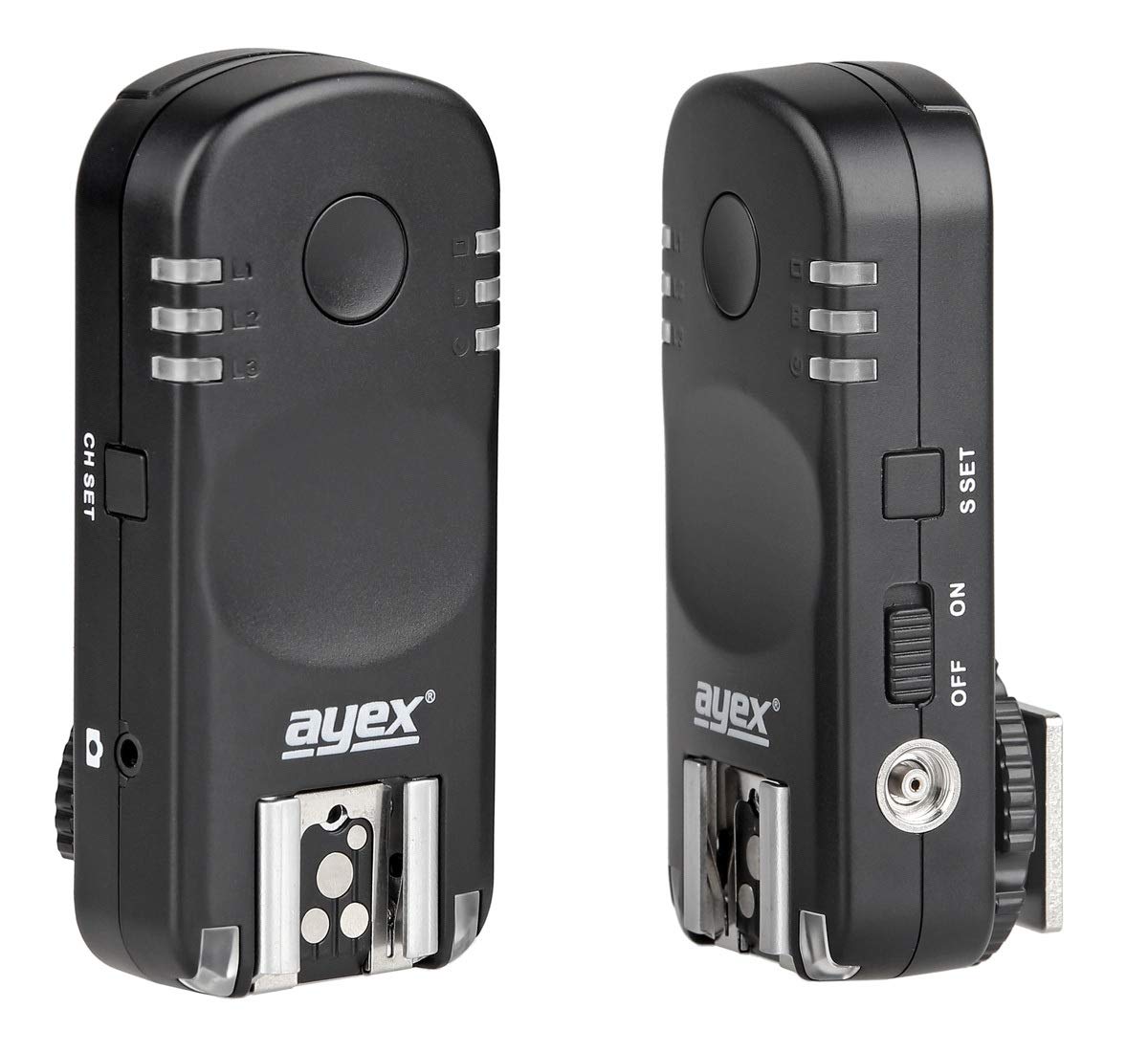 ayex AX-BA1 Funk-Blitzauslöser und Kamera-Fernauslöser Kompatibel mit Nikon Blitz- und Kameraauslöser-Set mit 2 Transceivern