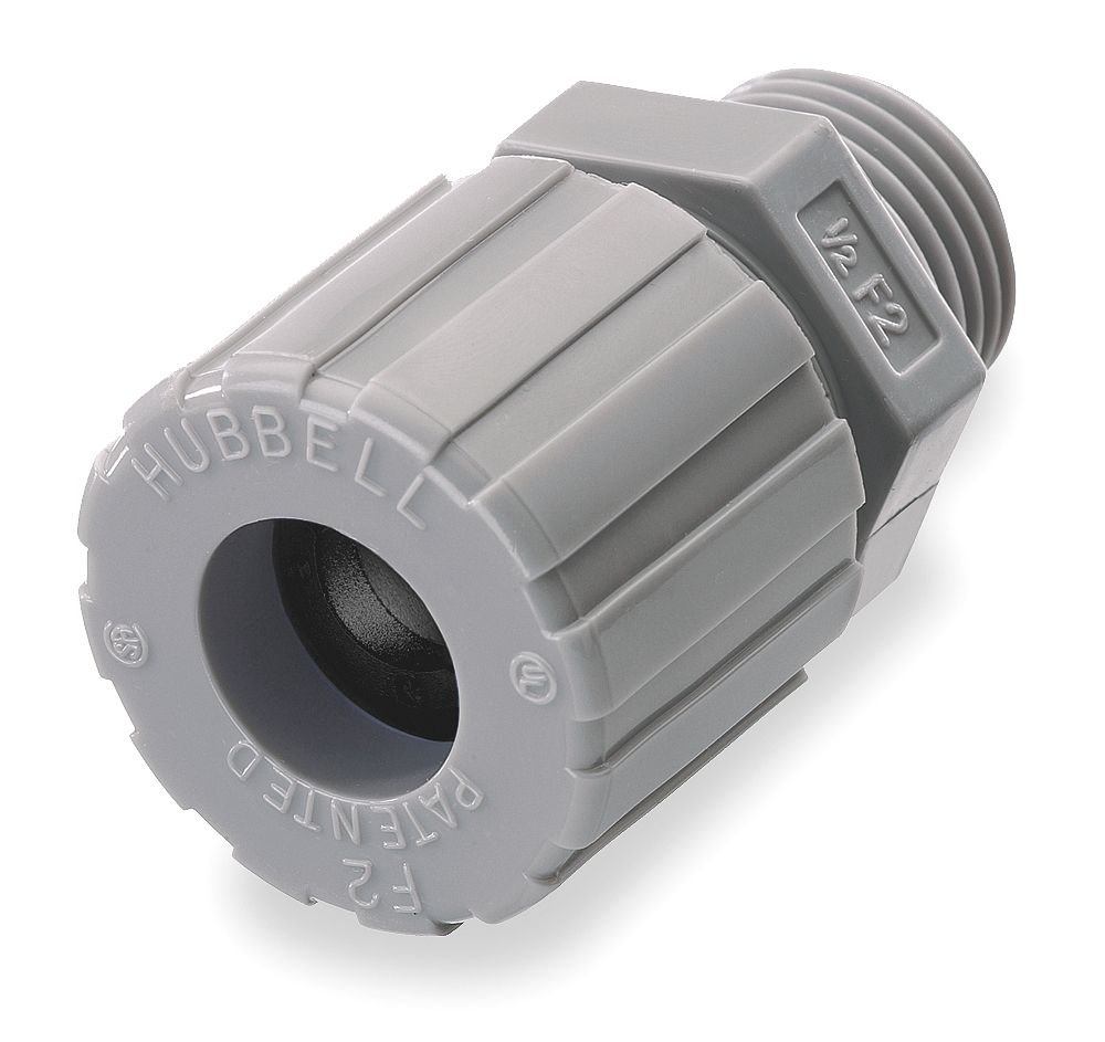 Hubbell SHC1010CR Kellems Wire Management Cord Connectors, Straight Male, Nylon, 3/8