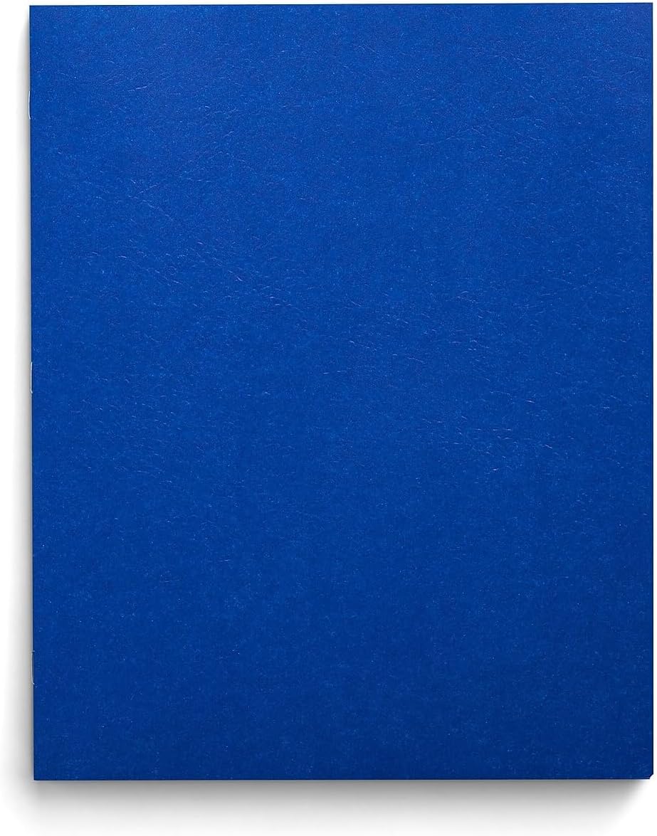 Staples 962264 School Grade 2 Pocket Folder with Fasteners Blue 25/Box
