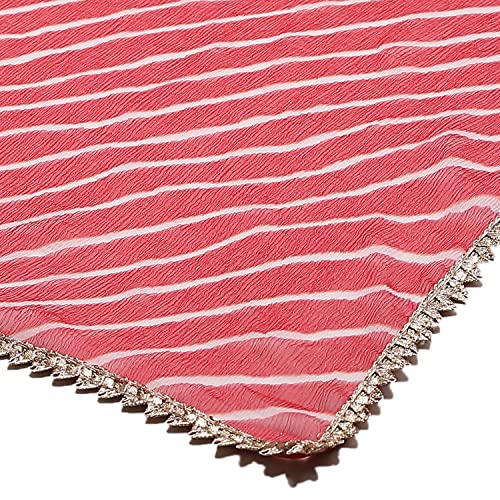 Image of Rangrit Women's Ethnic Red Polyester Dupatta