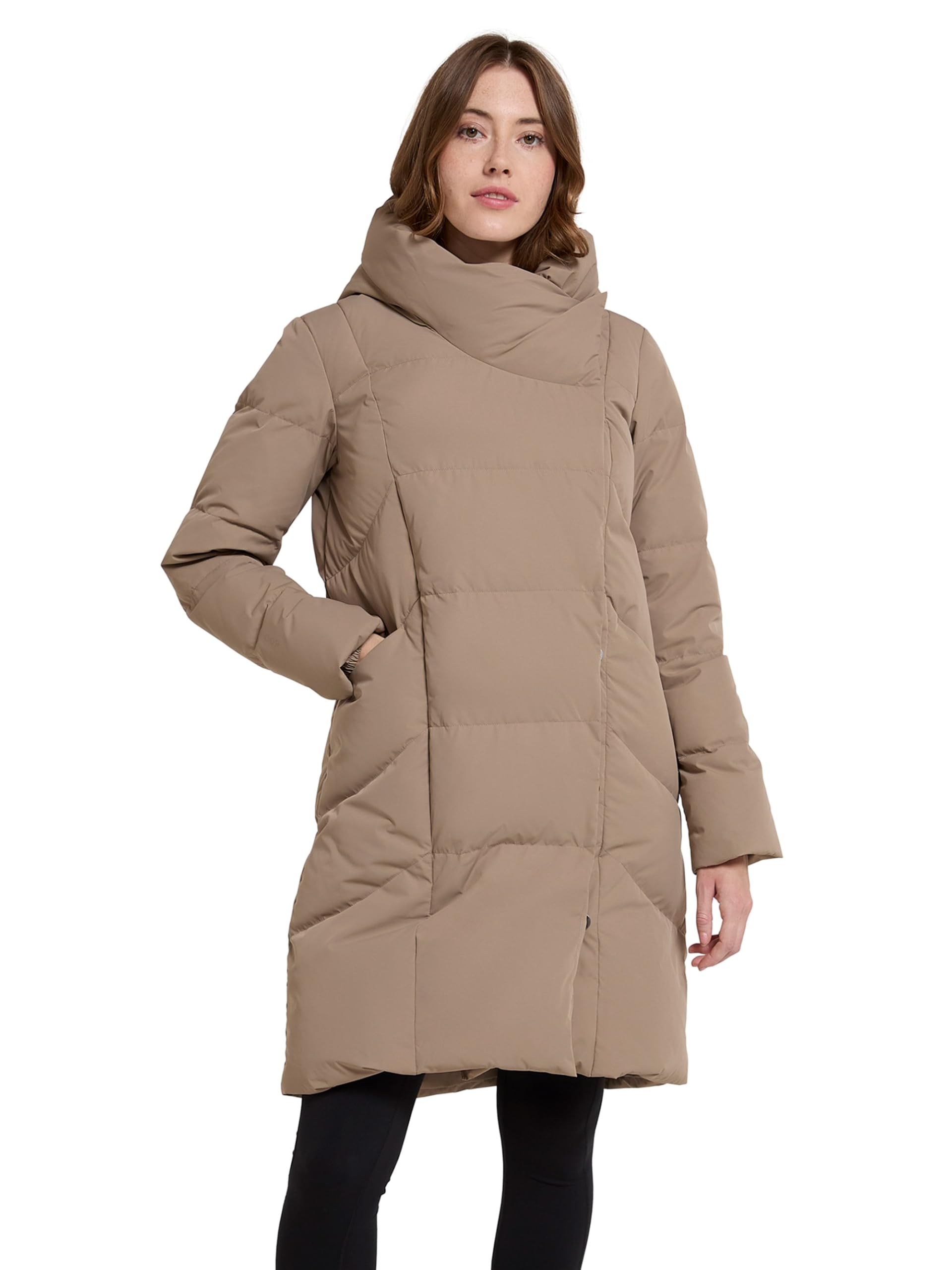 Cosy Wrap II Womens Extreme Down Jacket - Taupe