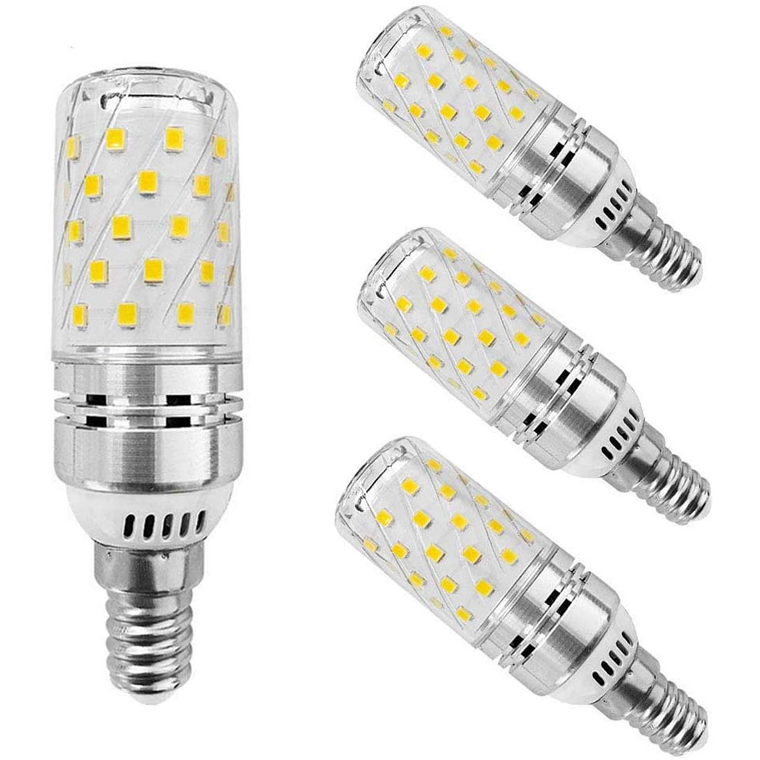 Ampoule De Bougeoir À LED 12W Base E14 Ampoule De Maïs LED 3000K Blanc Chaud 120W Équivalent Halogène Ampoule De Lustre Non Dimmable (Lot De 4),E27 Warm Light,16w