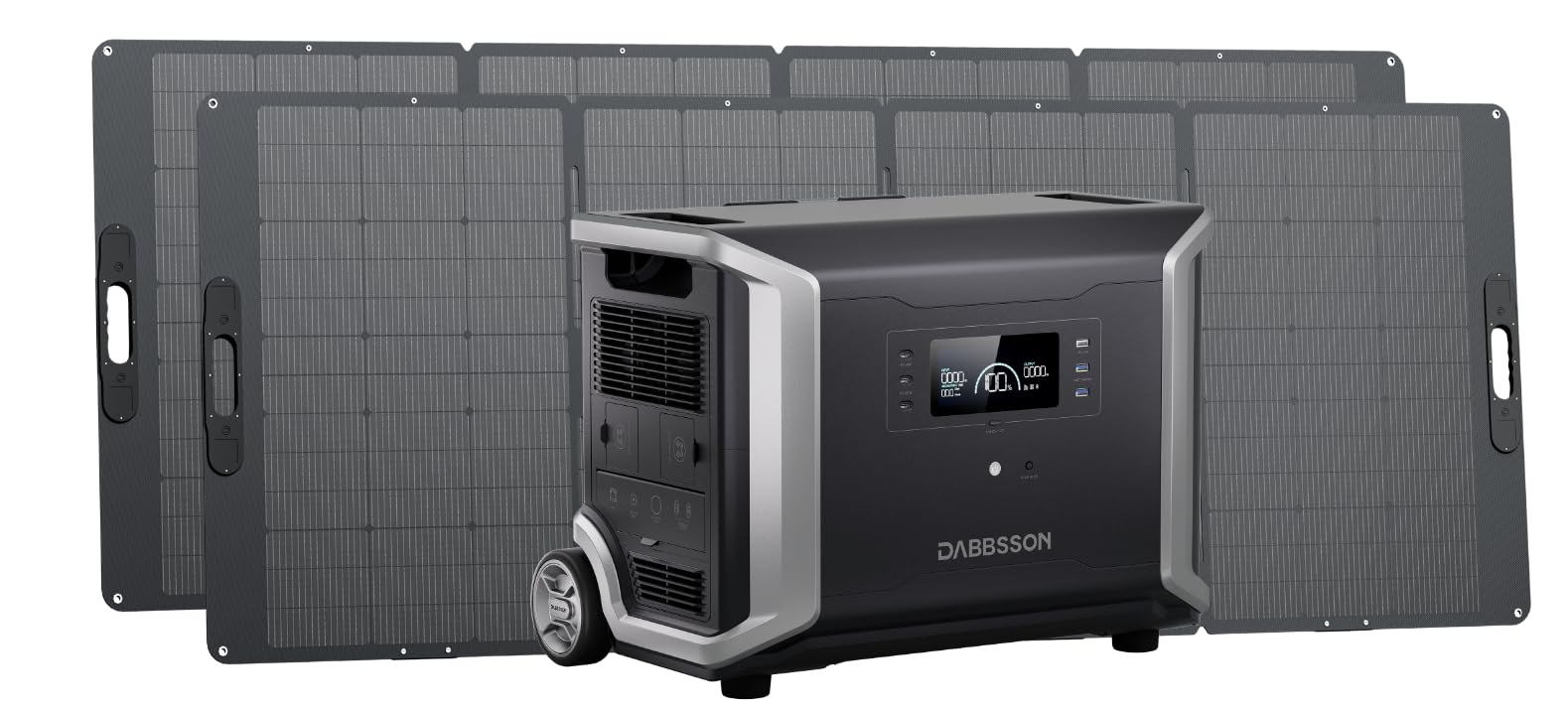 Dabbsson Solar Generator DBS-3500 Includes 1x3600W 3430Wh Portable Power Station and 2x 420W Solar Panel Support Parallel Connection