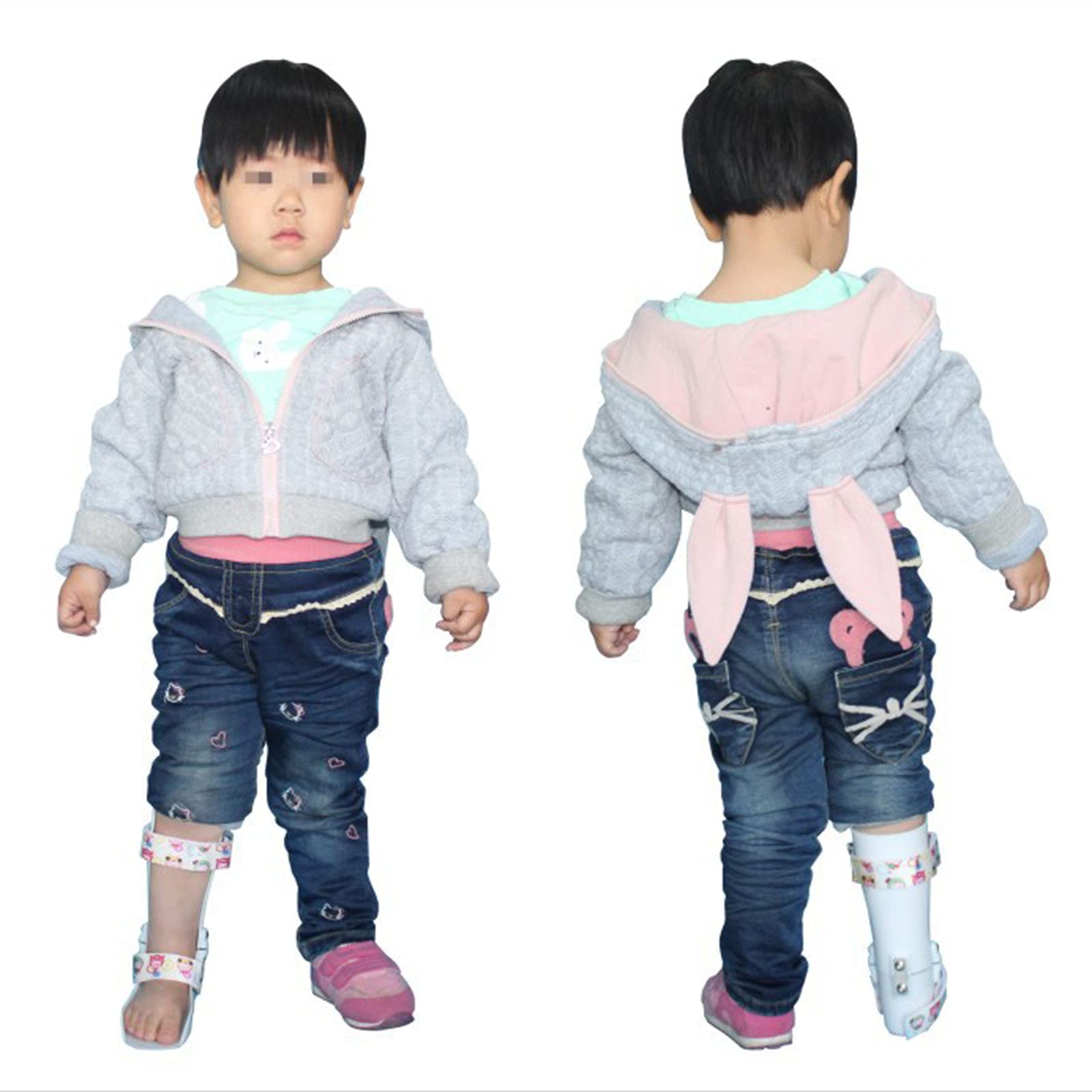 Ortesis De Pie con Caída para Niños AFO Férula De Pie con Caída para Esguince De Tobillo, Soporte De Fijación De Fractura para Corrección En Varo,Pink/Right,L