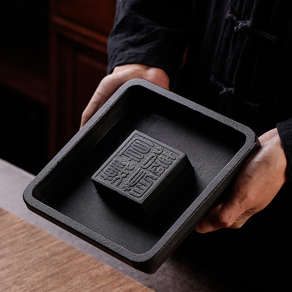 Bandeja de té Simple for el hogar, Bandeja for Servir té, Juego de té casero de Piedra de 18cm, Soporte for Mesa de té, Bandeja de té for Ceremonia de té, Juego de té Kung Fu