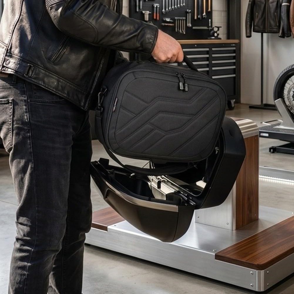 Juego de alforjas desmontables para Can-Am Spyder RT 2010-Presente, 900D Ox, bolsas interiores de tela con correas para el hombro, par izquierdo y derecho, para viajes de turismo