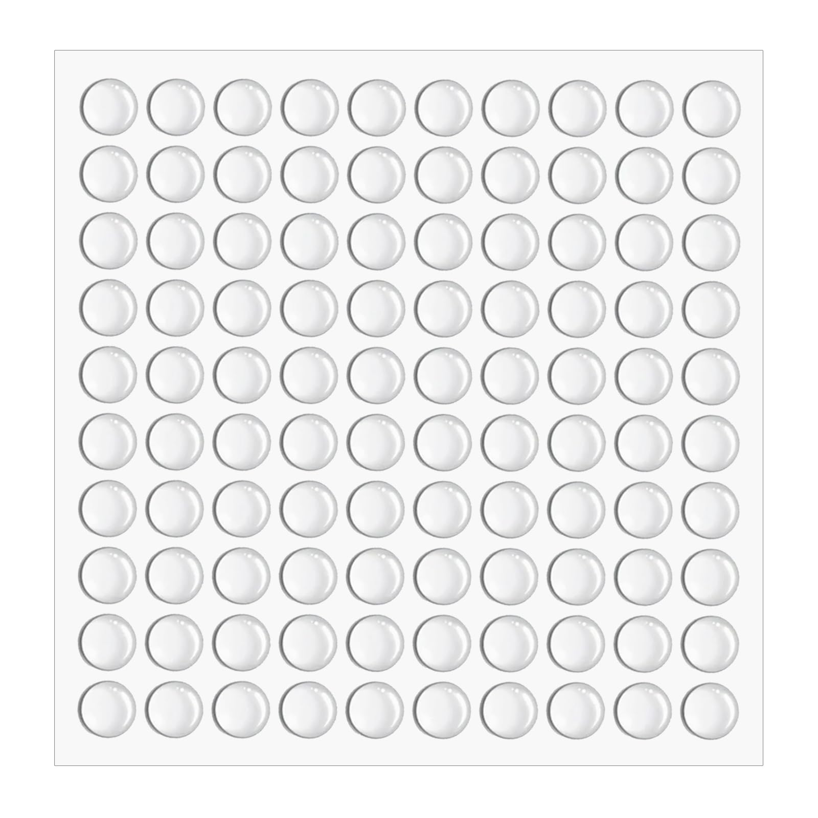 100pcs Silicone Bumpers Adhesive Buffer Pads Clear Cupboard Door Stops,Transparent Silicone Pads for Furniture Glass Tables Door Protect (100PCS Circular)