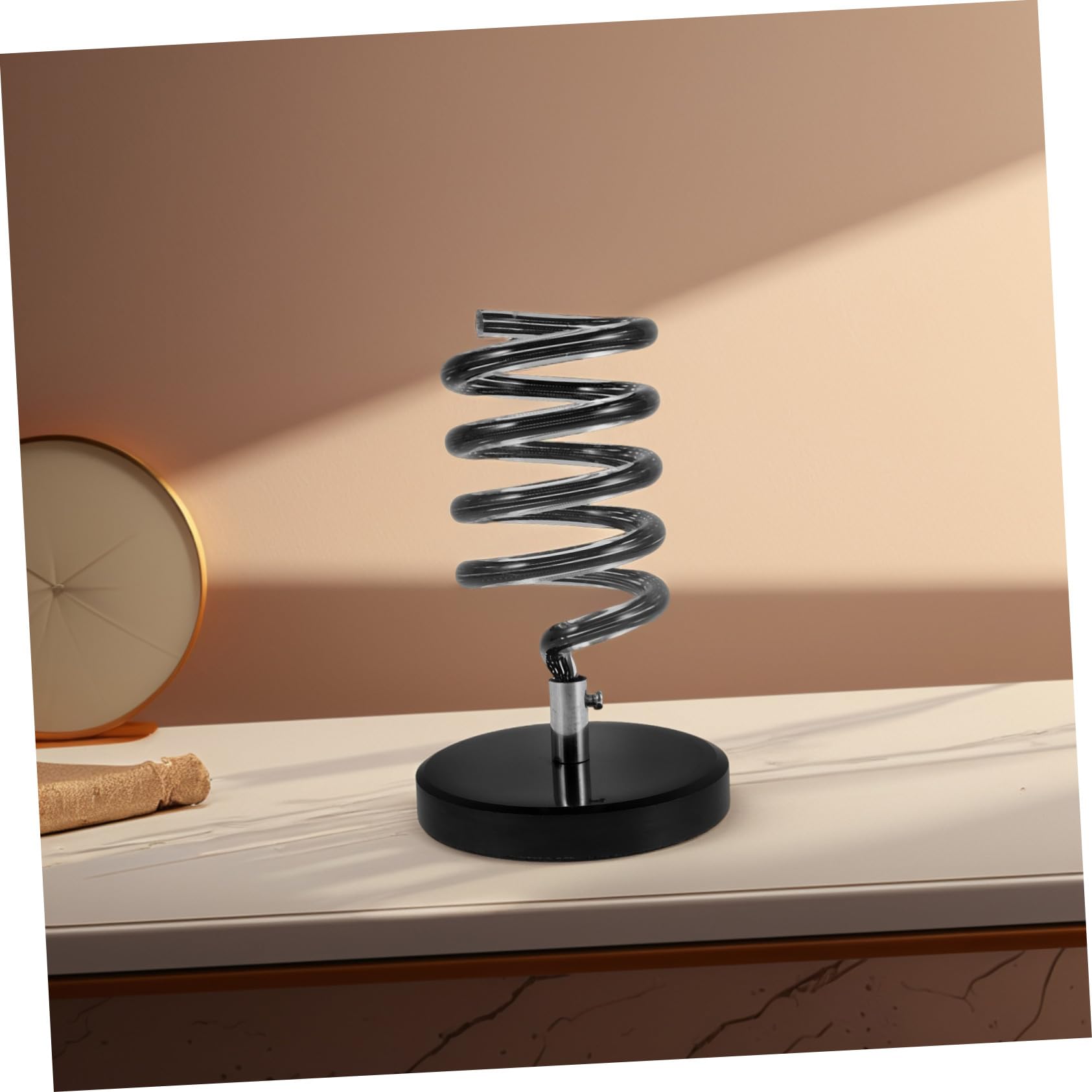 Soporte para Secador de Pelo de Salón con Base de Mármol Negro Soporte de Mesa sin Taladro para Organización de Herramientas de Peinado y Cuidado del Cabello Accesorio para Baño y