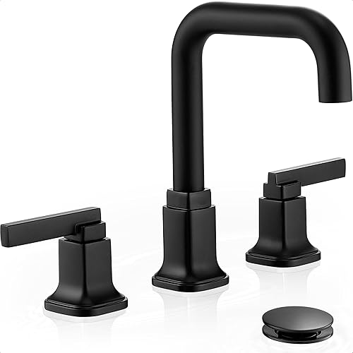 Grifo de baño generalizado negro, grifos de lavabo de baño, giratorios de 360 grados para fregadero de 3 agujeros, grifo de fregadero de 4 a 16