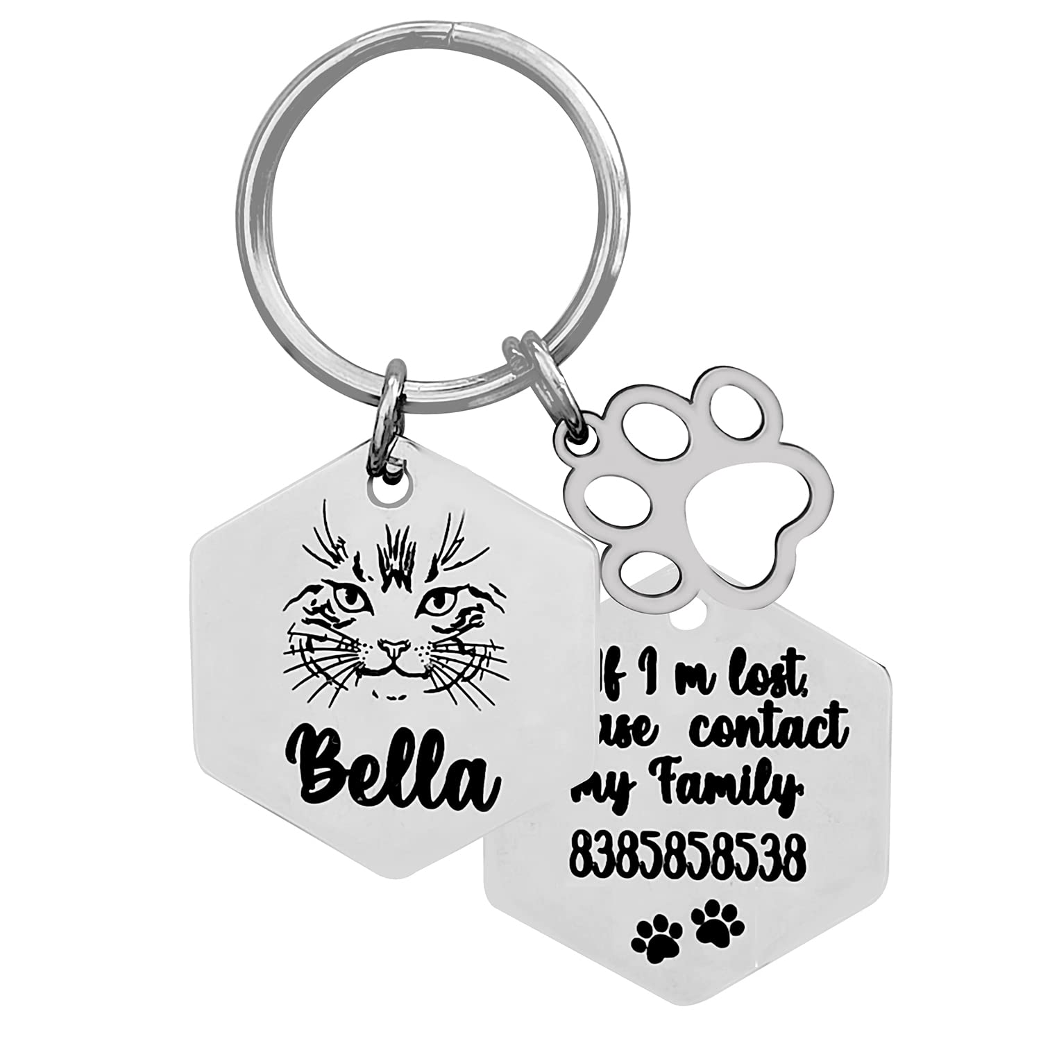 Jypr Customized Products Pet ID Face Tag Personalize Black Laser Engraved Name Locket Collar Tag for Your Loving Pet Dog, Cat 2 MM Thick with Little Paw Charm (Shield Face Tag (33 MM X 30 MM Small)) (B09RVTKRN6) Amazon Price History, Amazon Price Tracker