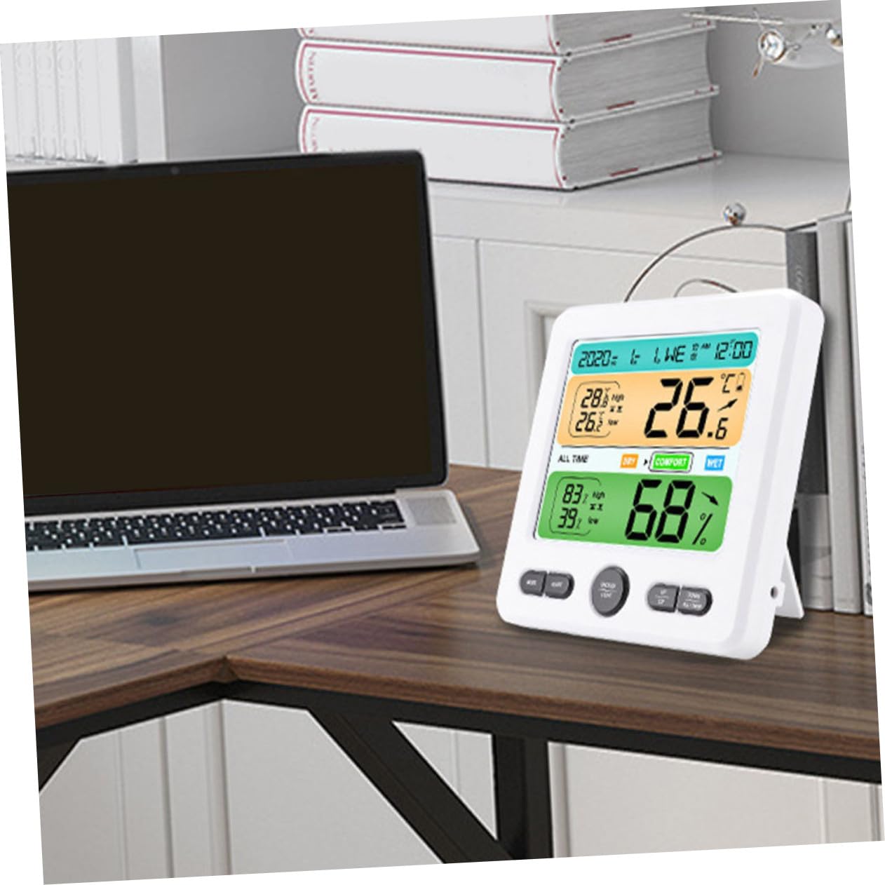 UPKOCH Igrometro Digitale Sensore di Umidità e Temperatura Misuratore di Umidità per Interna Indicatore di Temperatura Interno