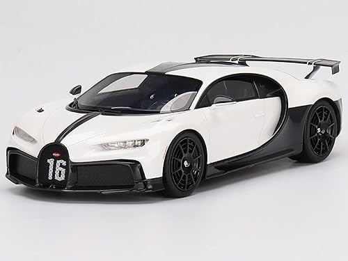 Bugatti Chiron Pur Sport - Auto blanco y negro modelo 118 de Top Speed TS0387