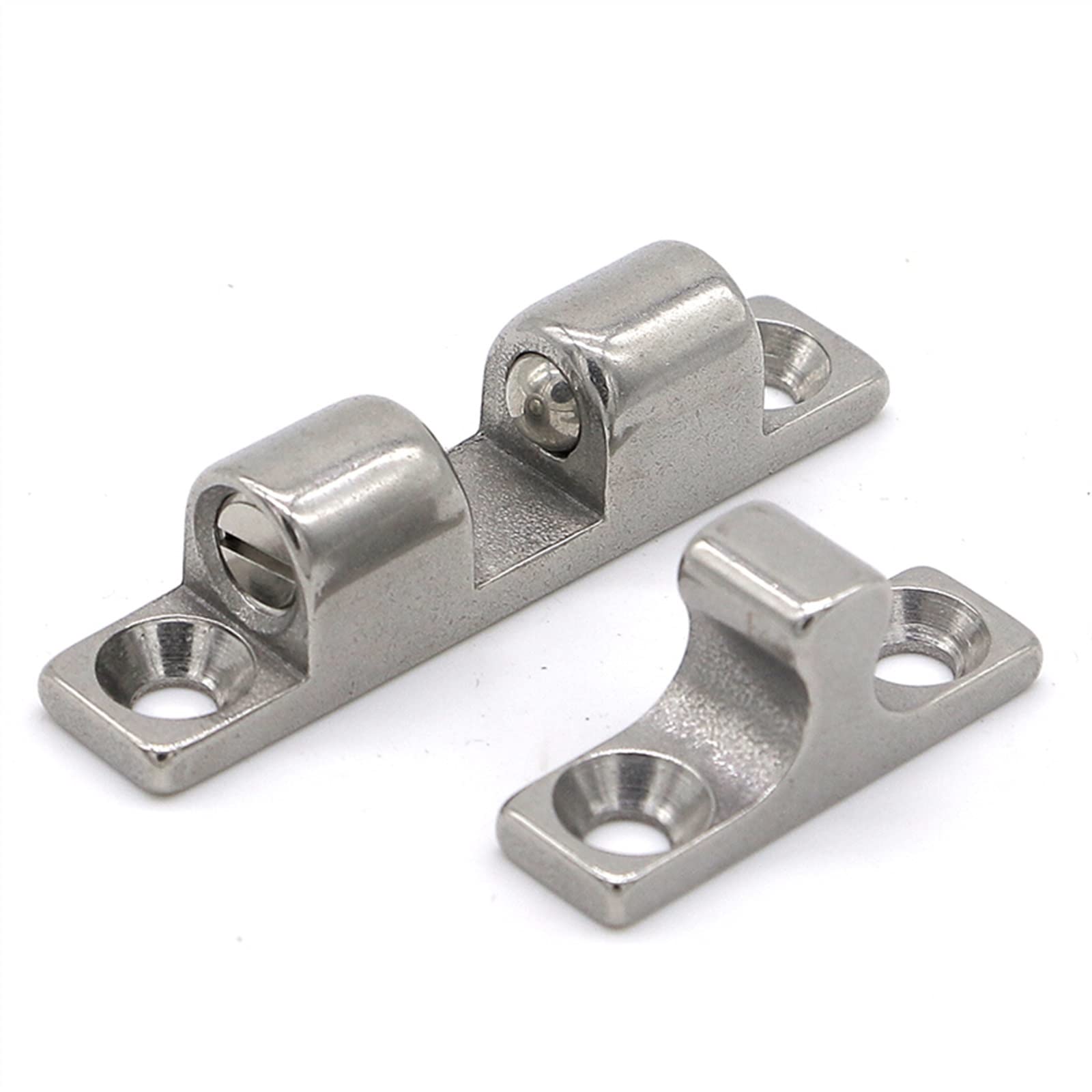 NVSFZGIYG Pure Copper Double Spring Steel Ball Catch Latch for Furniture Cupboard Cabinet Door Adjustable Closet Tension 1Pcs(32mm)