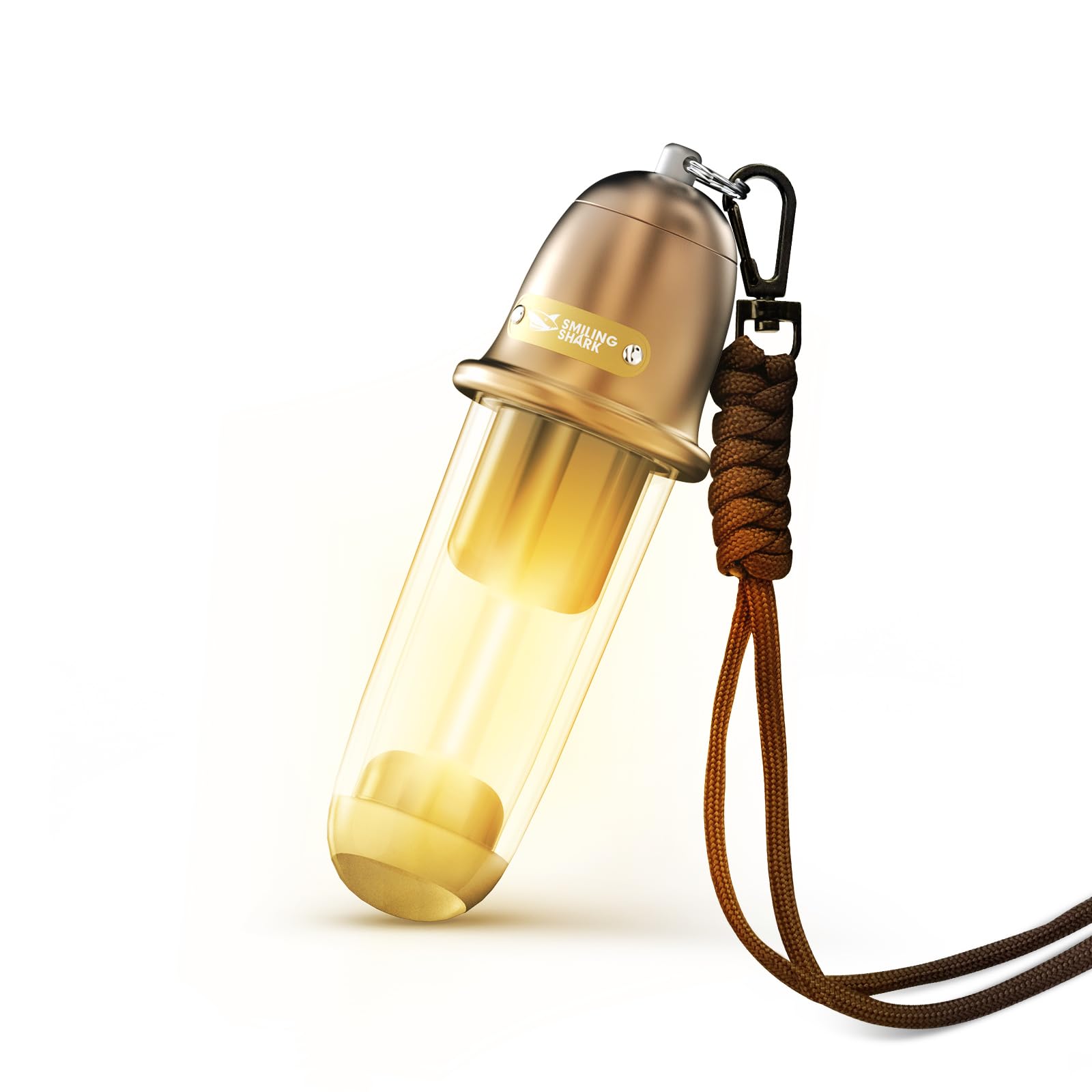 Smiling Shark Lanterne de Camping, Portable LED Lampe Camping Ambiance USB Rechargeable IPX4 Étanche 3 Mode Lumière Petit Portatif Lampe de Tente pour Extérieur Randonnée Pêche Picnic Comprend lanière