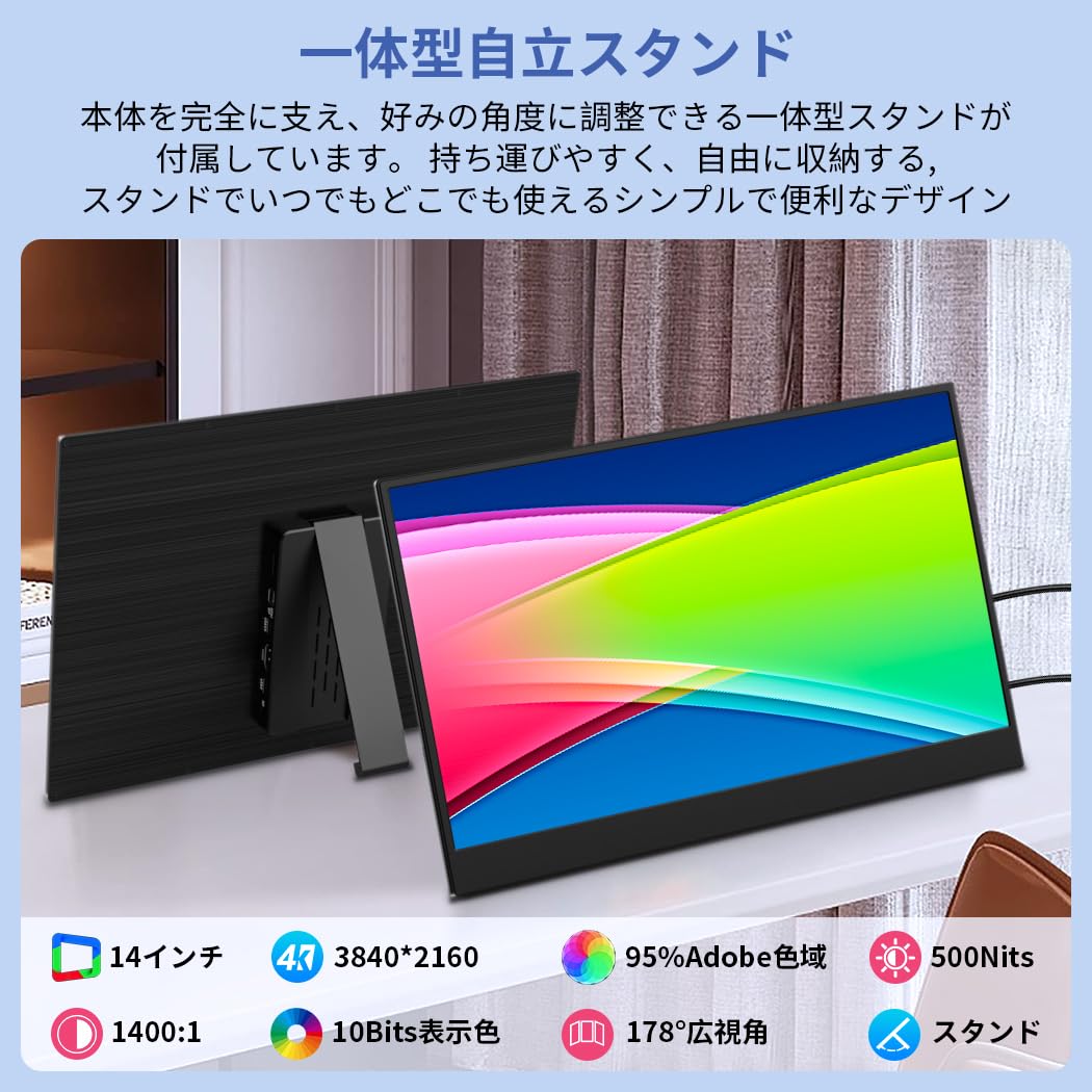 Amazon.co.jp: Cuview モバイルモニター 4K 14.0インチ モバイル 