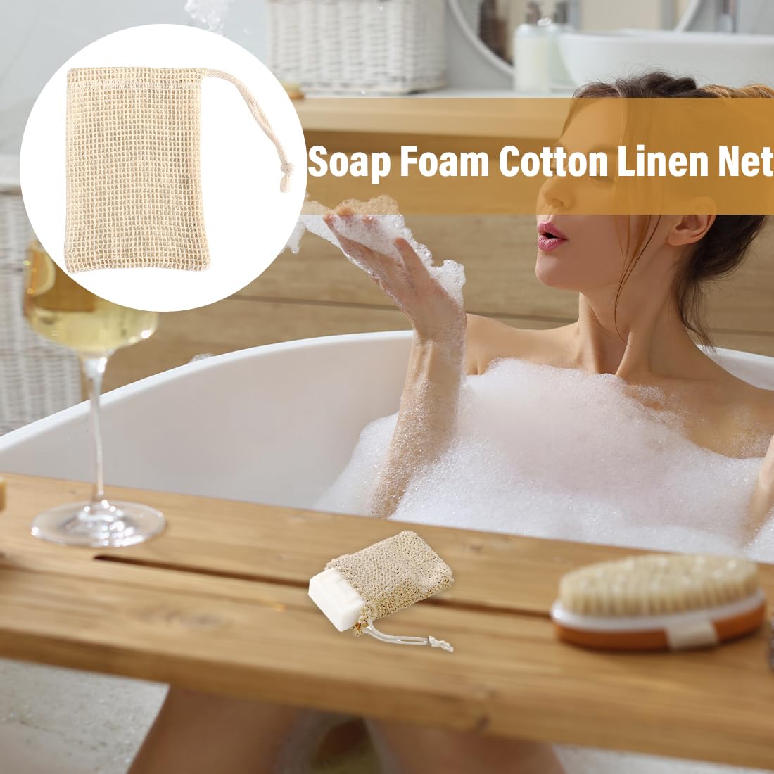 Bolsas de Jabón Natural de Sistal para Ducha Exfoliación Masaje 6 Piezas