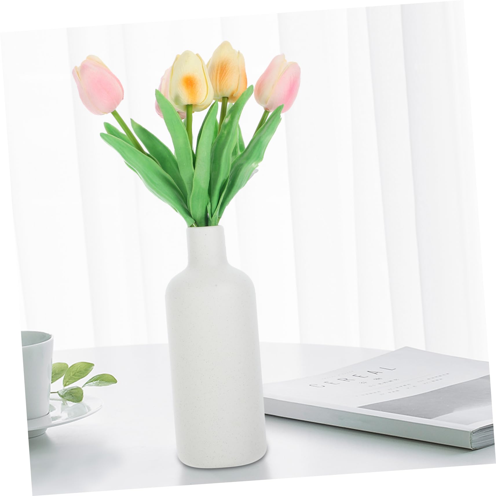 PRETYZOOM 4pezzi Vasi in Ceramica Per Fiori Vaso Decorativo Per Composizioni Floreali Secche Vaso Da Tavolo Per Pranzo Per Libreria