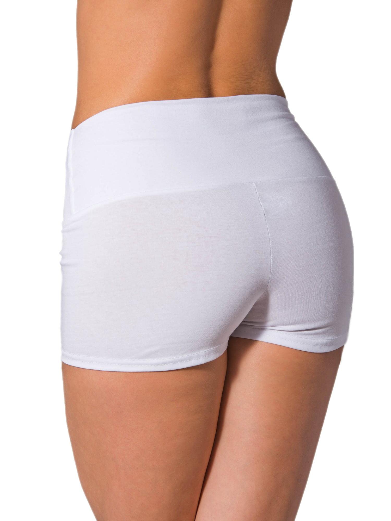 Pantalones Shorts Cortos de Cintura Alta para Mujer