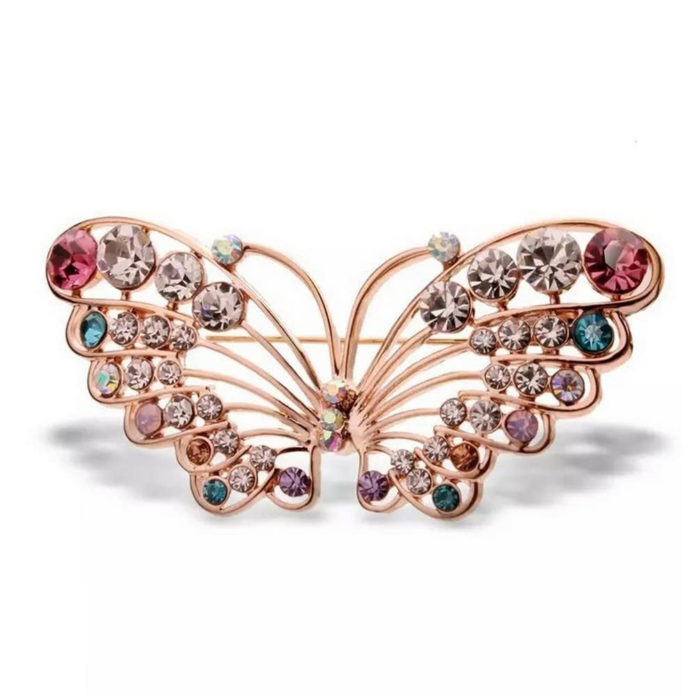 Vientiq Multiple Crystal Butterfly Design Brooch Pin for Women & Girls (B0BSC29DPJ) Amazon Price History, Amazon Price Tracker