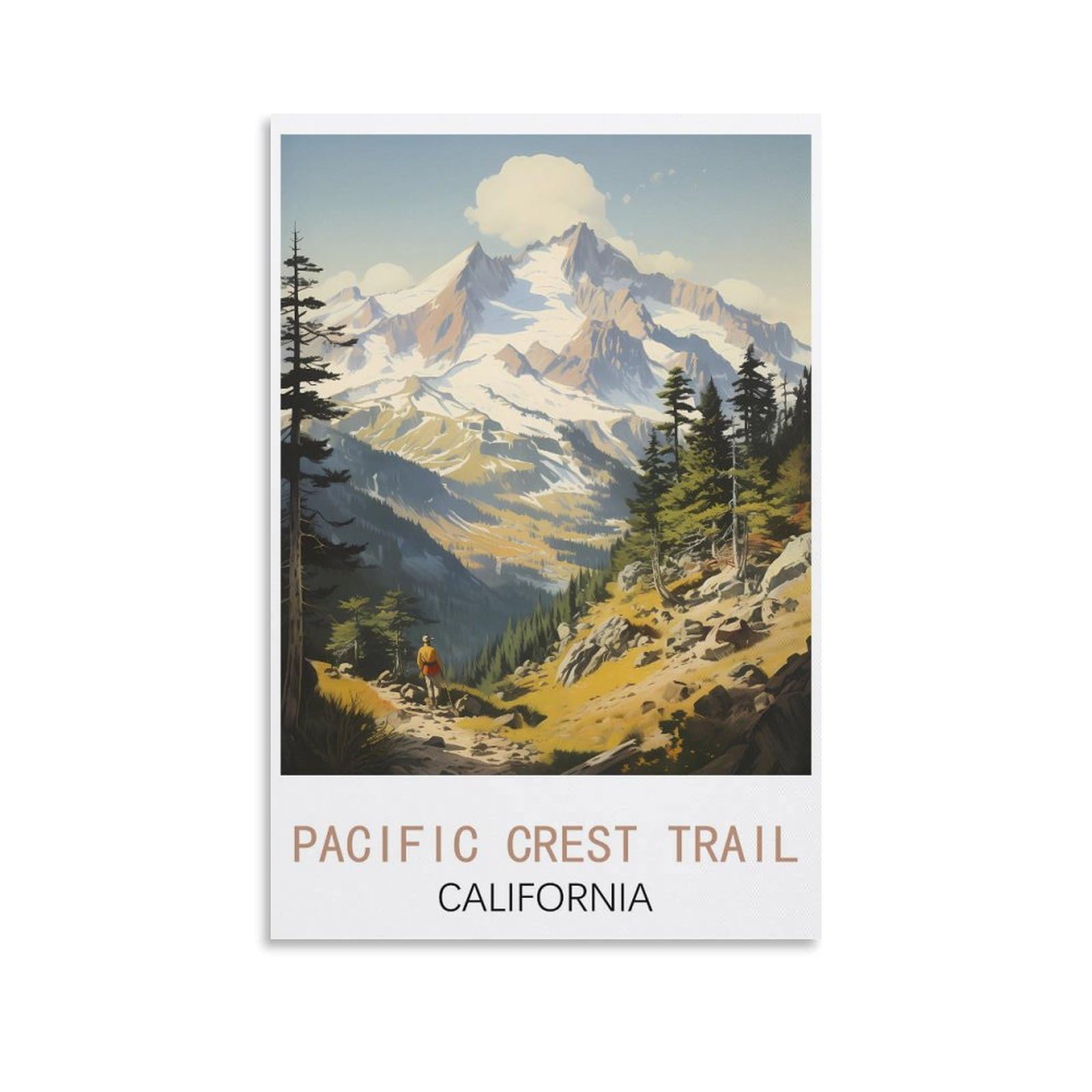 EZMLFA Diamond Painting Kits for Adults,Pacific Crest Trail Californias 5D Diamond Painting Kit for Adults Beginners, DIY Full Round Drill Gem Art Kits for Home 50x60cm