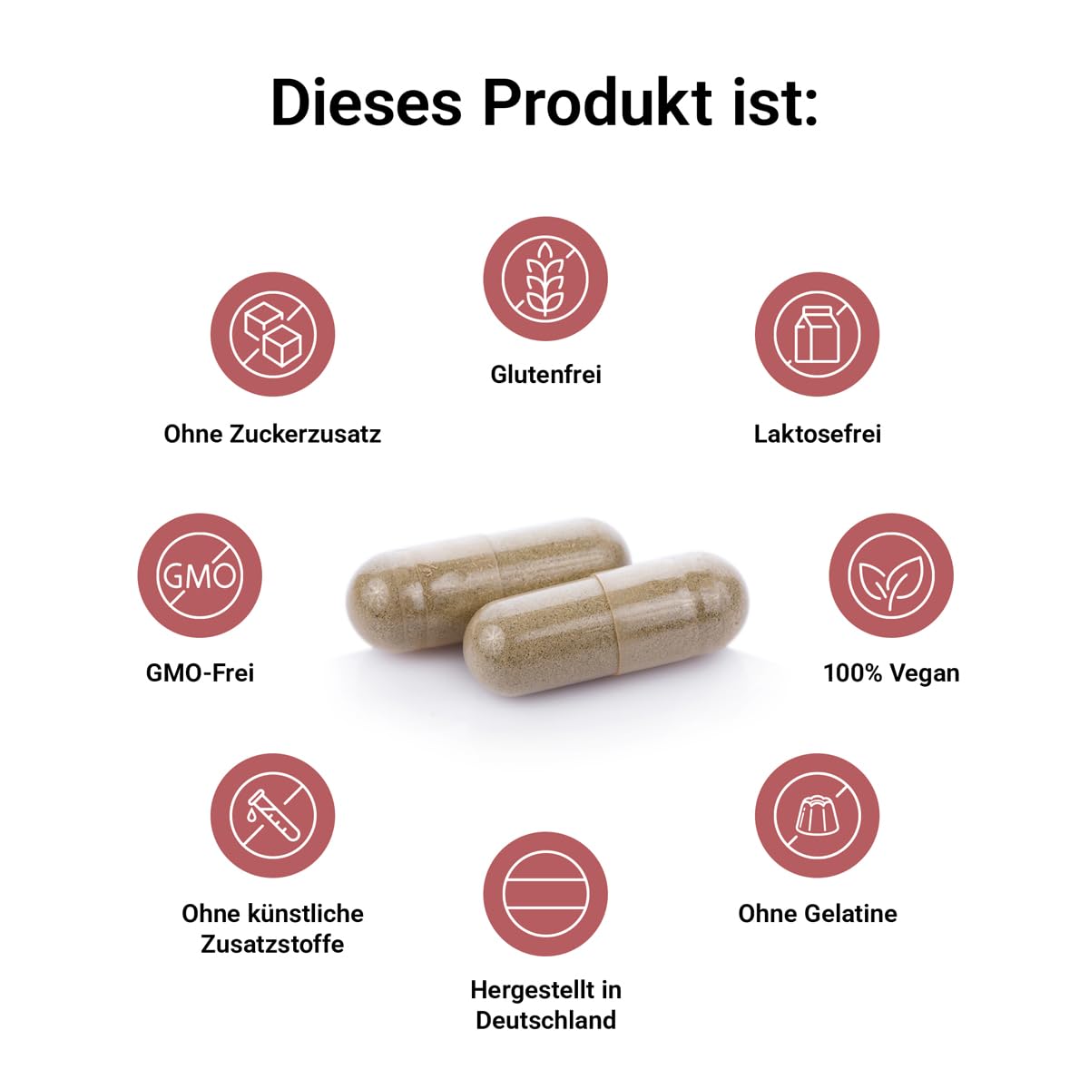 Lioria Wechseljahre Kapseln hochdosiert – Ashwagandha Yamswurzel vegan | Mit Eisen & B12 gegen Müdigkeit – Ashwagandha, Yamswurzel, Frauenmantel – vegan, laborgeprüft – 60 Kapseln, 30 Tage