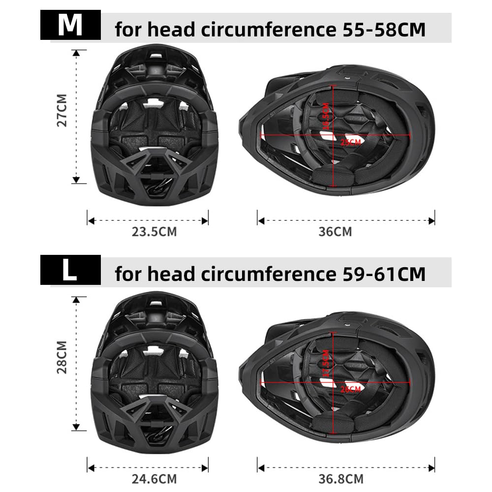 Lixada Casque de vélo de montagne intégral adulte 31 aérations 59-61 cm