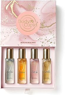 Luxury Perfume Gift Set For Women 4X20 Ml, Long Lasting Premium Fragrances, Aqua Wave, Secret Love, Seductive, Sweet Passion, 80 Ml - Spray