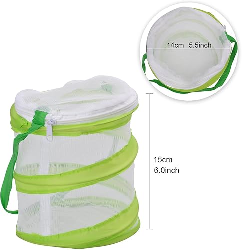 Miniatura 6 de SEISSO Paquete de 3 redes telescópicas de mariposa para niños, kits de captura de exploradores al aire libre que incluyen redes de atraparjaula de