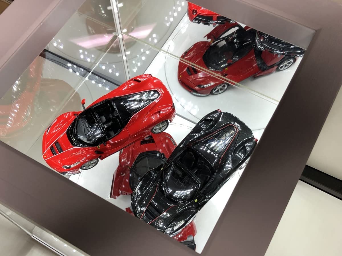 Amazon | ミニカー ディスプレイケース アクリル製 2段 電動回転 