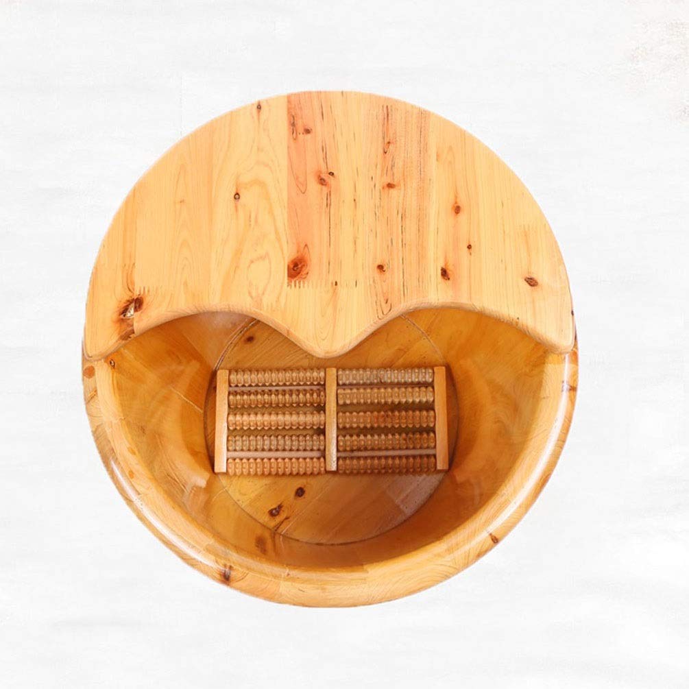 Vaschetta per pediluvi in ​​Botte di Legno per Piedi in ammollo, pediluvio Rilassante, Grande Vasca per pediluvio, Secchio per Piedi in Materiale Addensato.Pratico Comfortable Anniversary