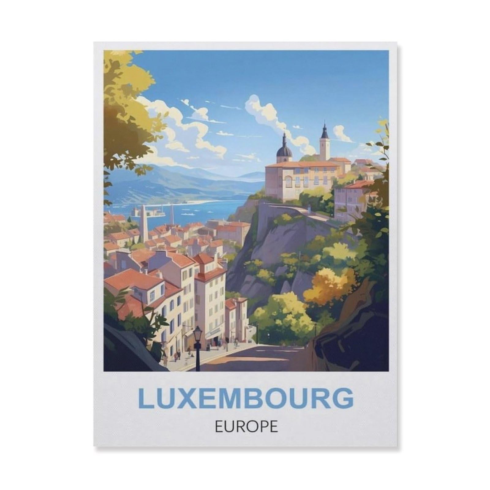 Metal Signs，Luxembourg Europe(15x30cm）