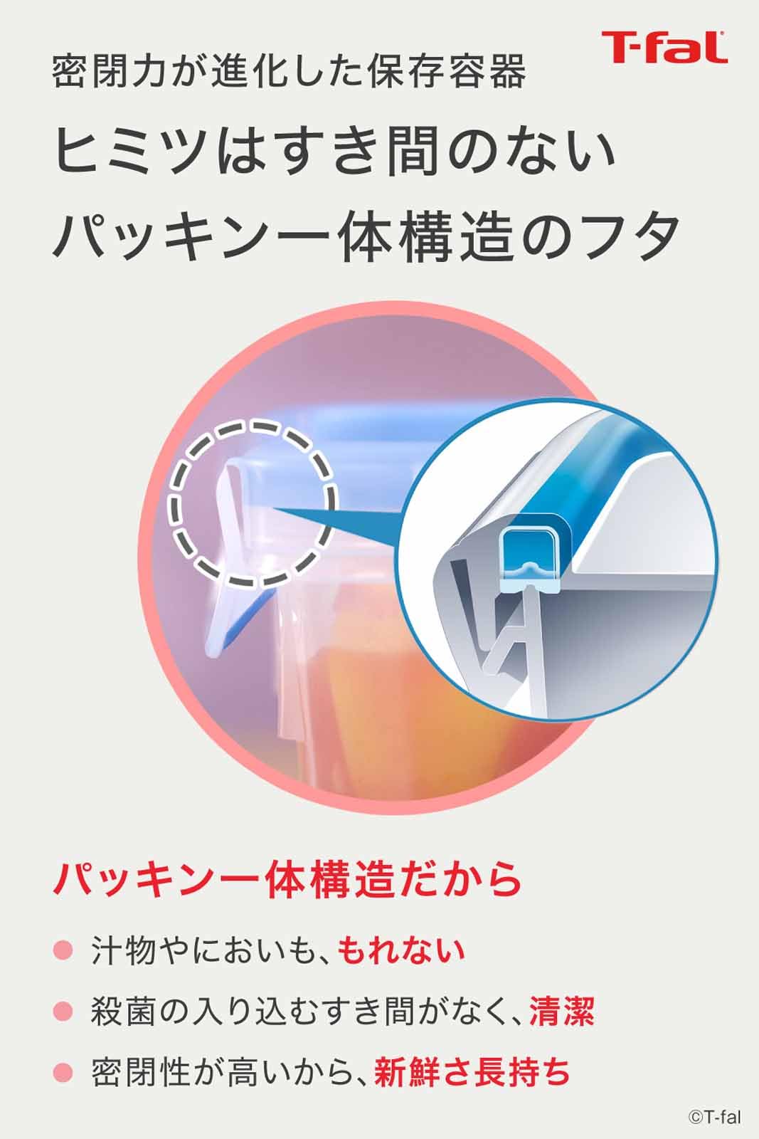 Amazon｜ティファール 保存容器 長方形 550ml 密閉 パッキン一体構造 