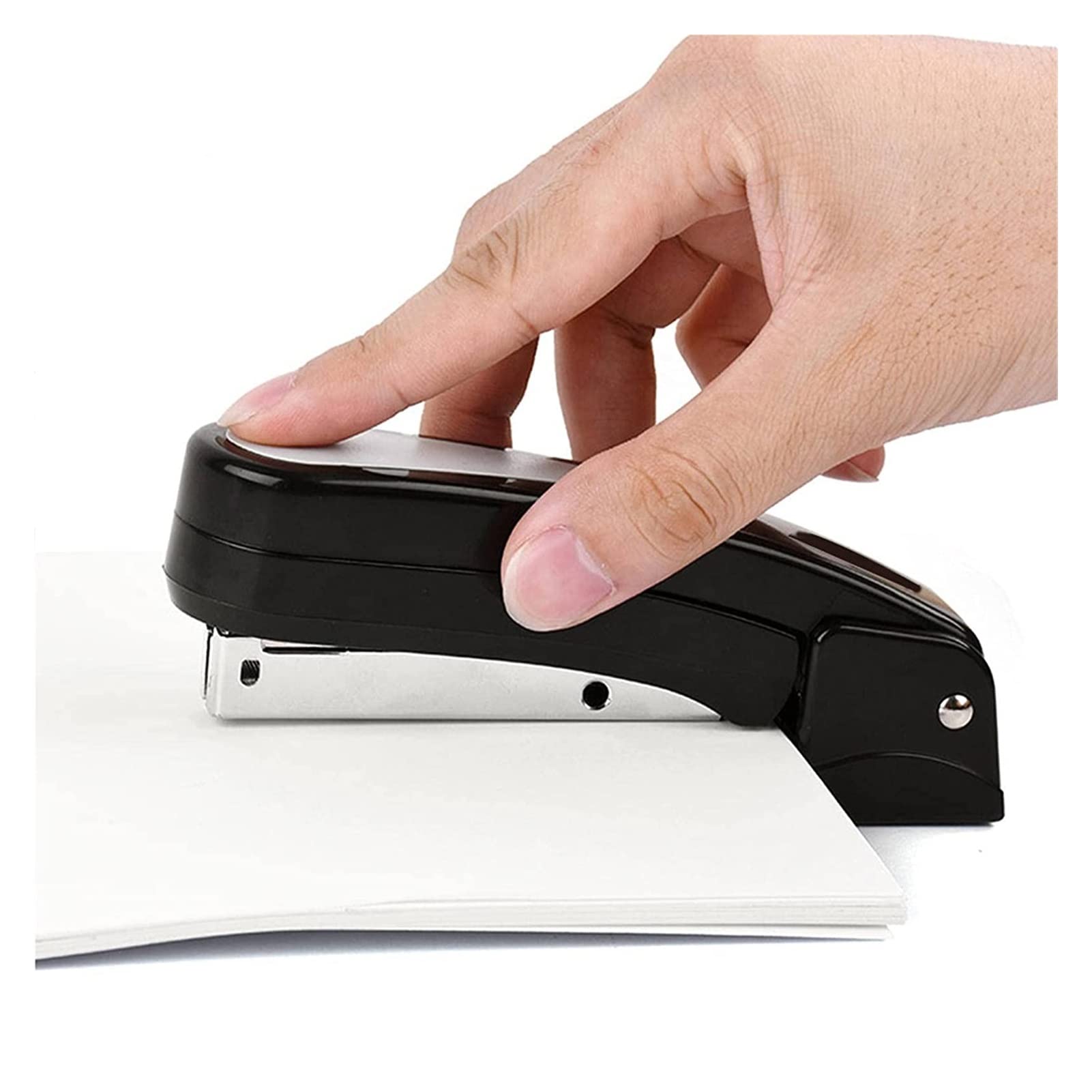 Kleines Büroheftgerät 360 Rotation Heavy Duty Hefter Use24 / 6 Heftklammern Mühelose Lange Hefter Schulpapierhefter Büro Bücherbinderbedarf Effortless Desktop Heftgerät (Color : A)