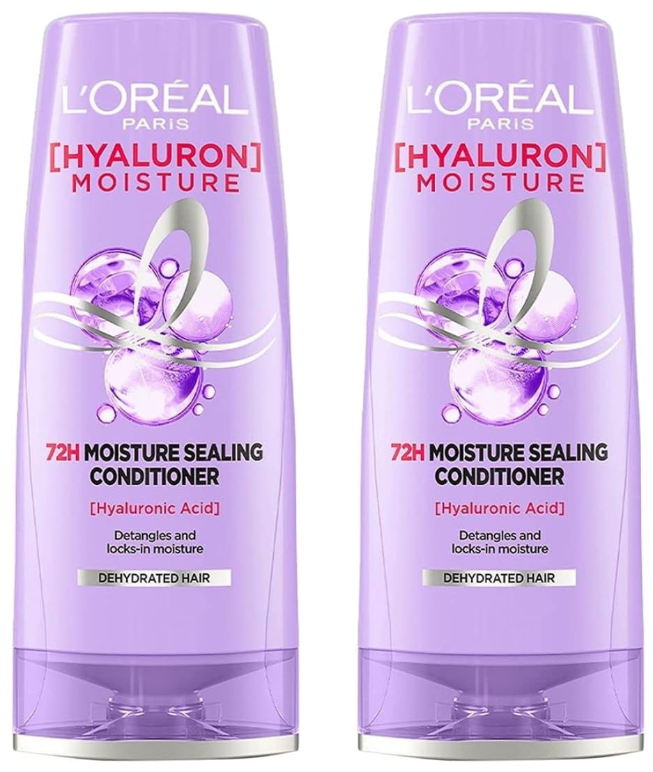L'Oreal Paris Moisture Sealing Conditioner, With Hyaluronic Acid, For Dry & Dehydrated Hair, Adds Shine & Bounce, Hyaluron Moisture 72H, 180ml (Pack of 2)-picture-30