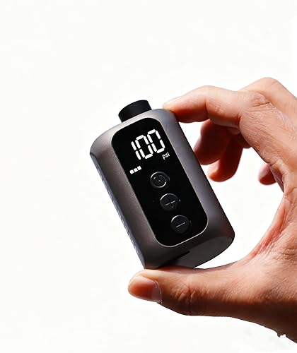 100 PSI Mini Electric Bike Pump, Tiny Air Pump with Digital Display Guage, Small Portable Electric Pump with Auto Shut-Off, Fast Charging for Road