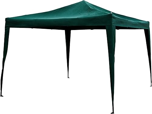 Miniatura 2 de Cenador de toldo desplegable verde de 10 x 10 pies para exteriores