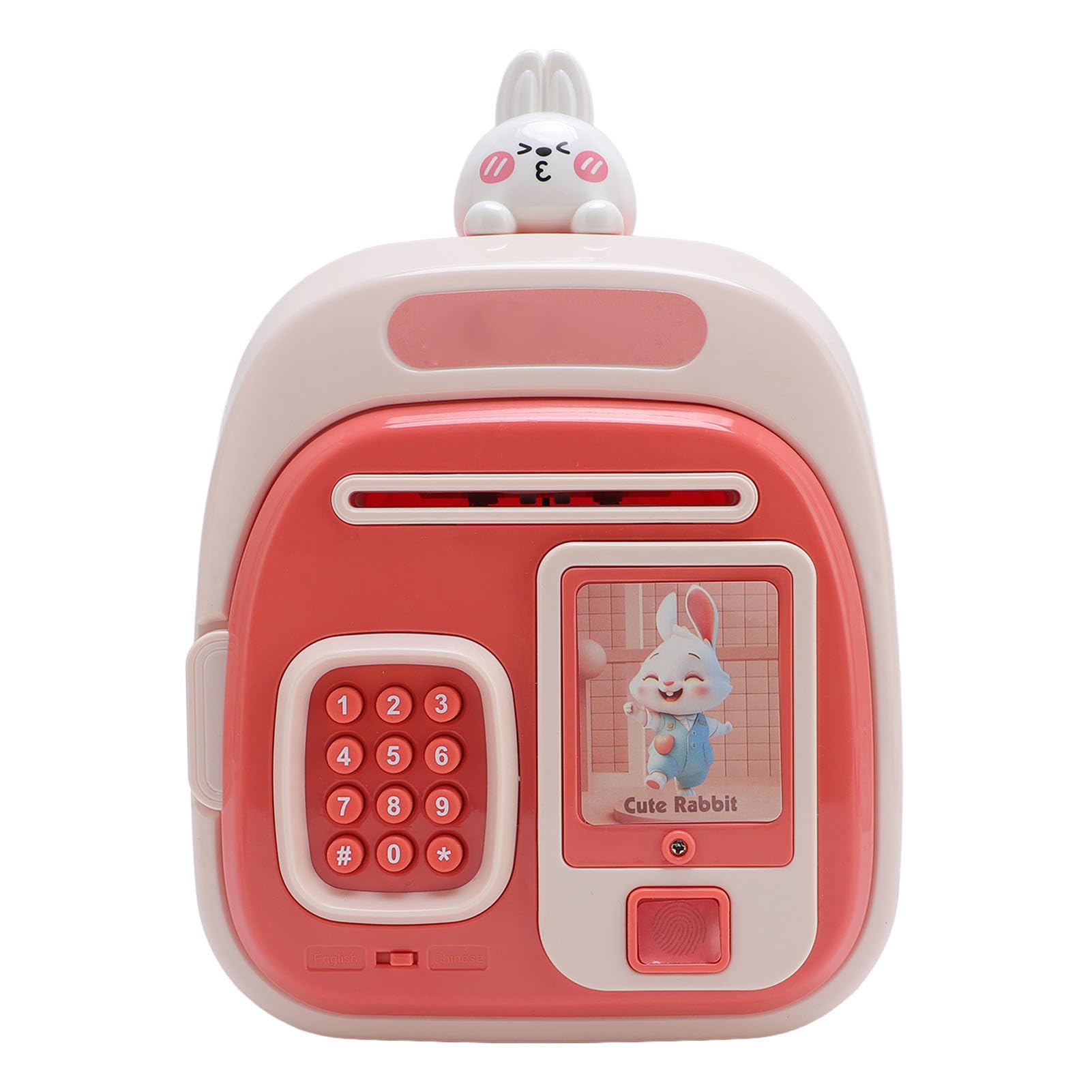 SIXRUN Large Capacity Smart Jar to Save Password and Fingerprint for Children, Fun and Educational, Plastic Material (Pink)