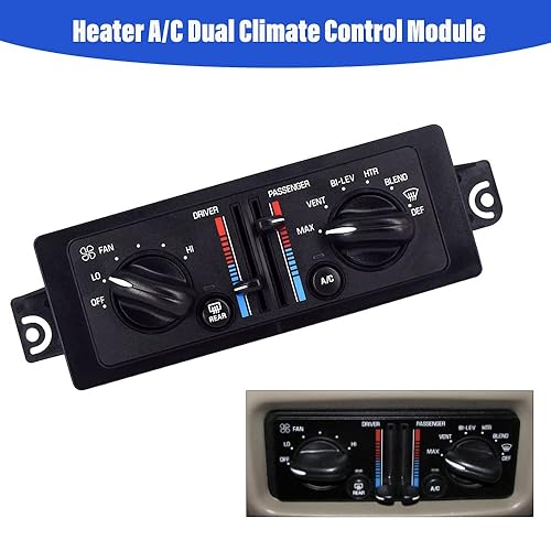 Miniatura 4 de Calentador AC Módulo de control de clima dual para 2000-2005 Buick Century 3.1L 2000-2004 Buick Regal 3.8L Reemplaza 10308120 10447470 599199