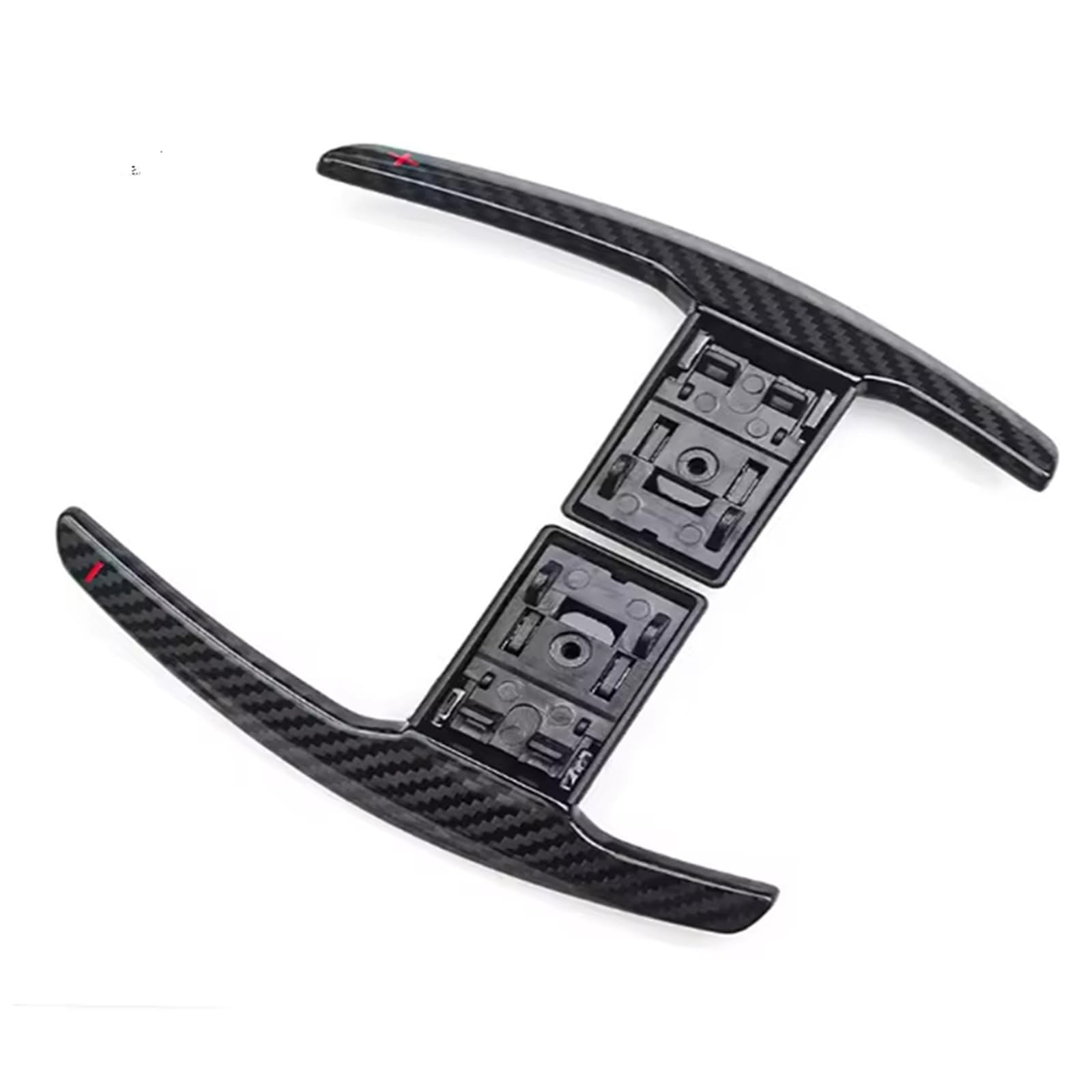 Bwwiezrs Glossy Red Logo Compatible With X1 F48 2016-2019 X2 F39 2018-2020 X4 F26 2015-2019 Carbon Fiber Steering Wheel Shift Paddles Shift Paddles(Glossy Red Logo)