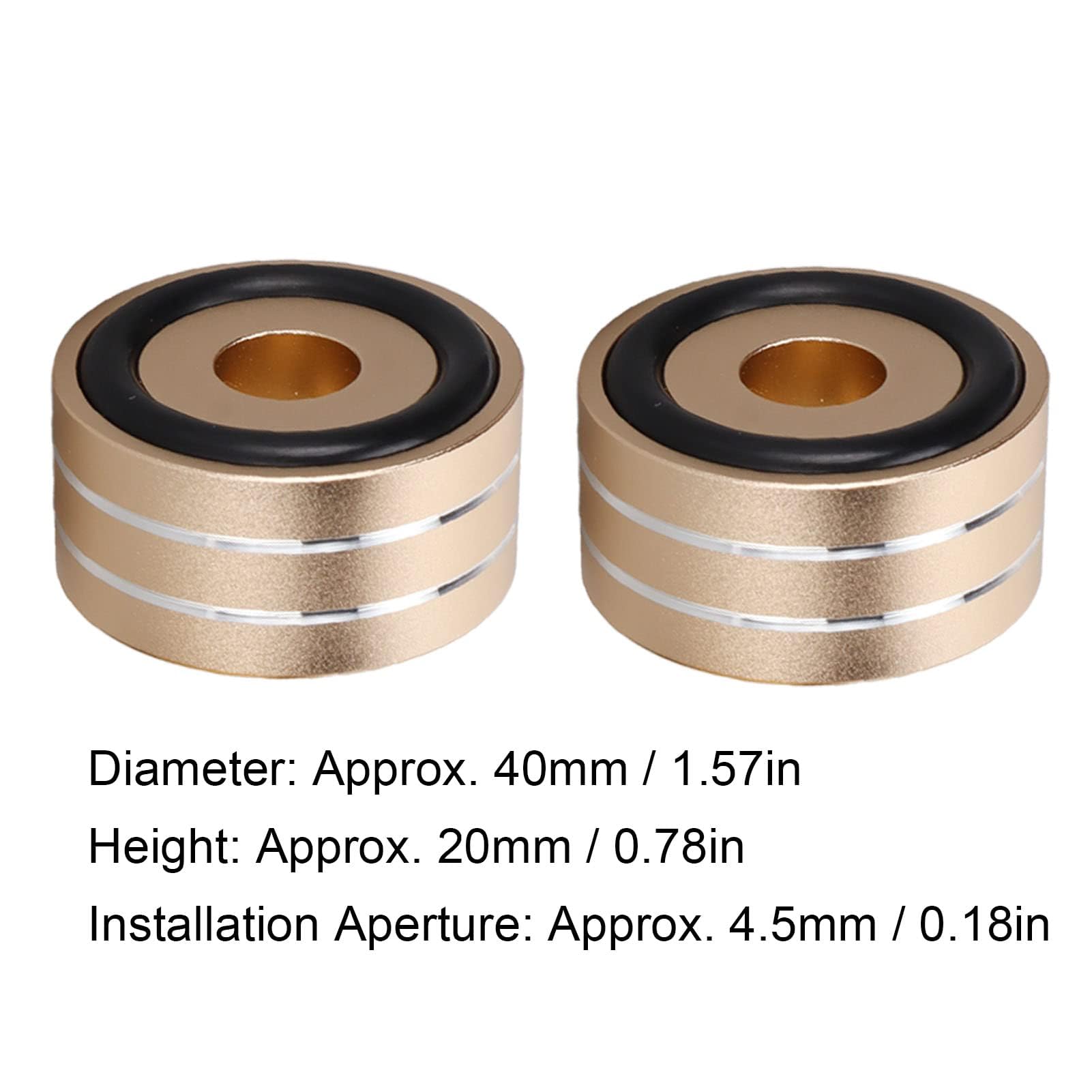 Piedini Isolamento Altoparlanti Antiurto 40x20mm Adesivi per Giradischi Teatro (Oro)