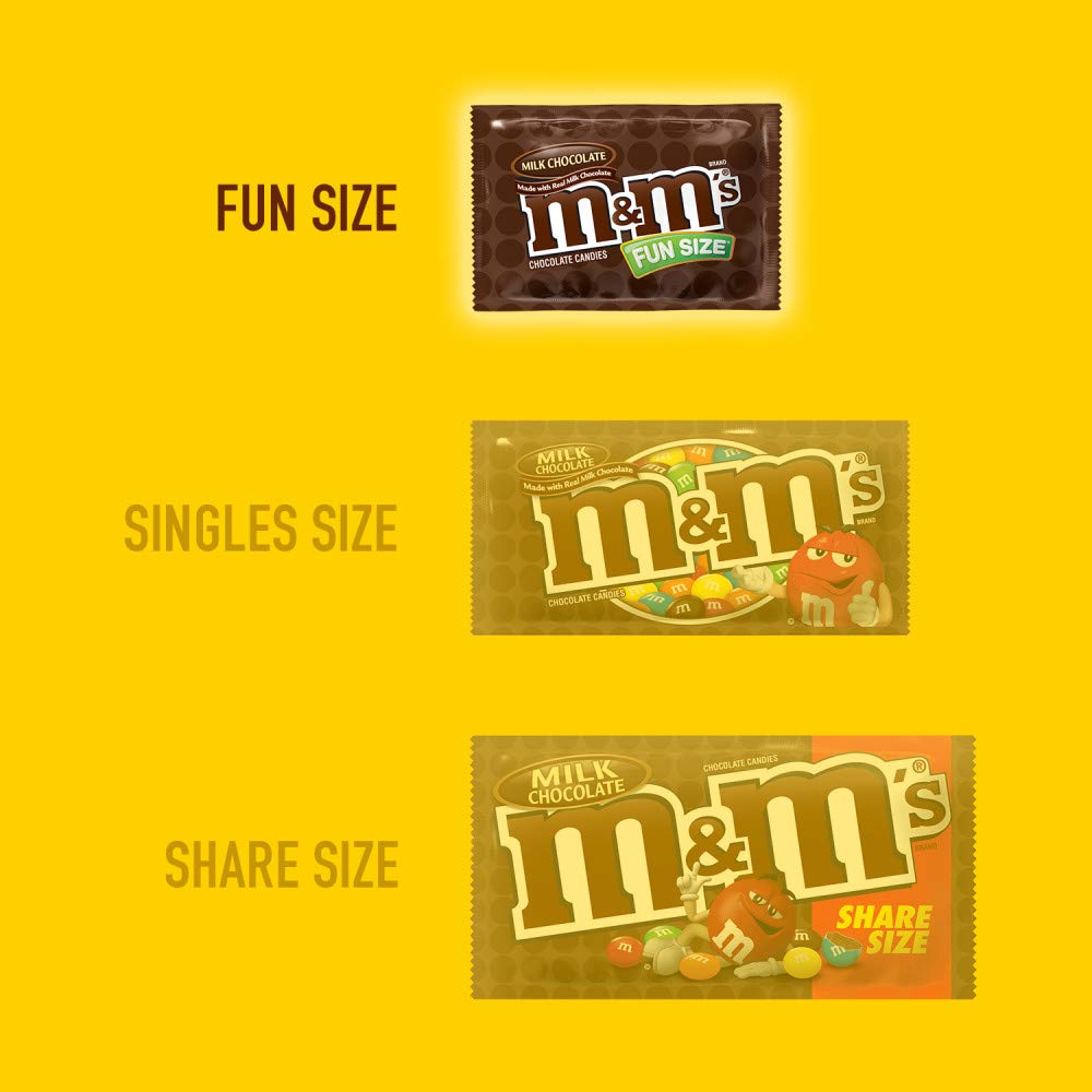 M&M'S Milk Chocolate Halloween Candy Fun Size Pieces 10.53-Ounce Bag