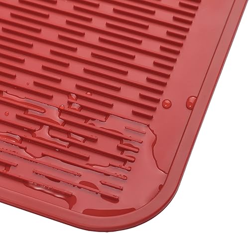 Miniatura 300 de Tapete de silicona para secado de platos para múltiples usos, fácil de limpiar, ecológico, resistente al calor, tapete de silicona para encimera