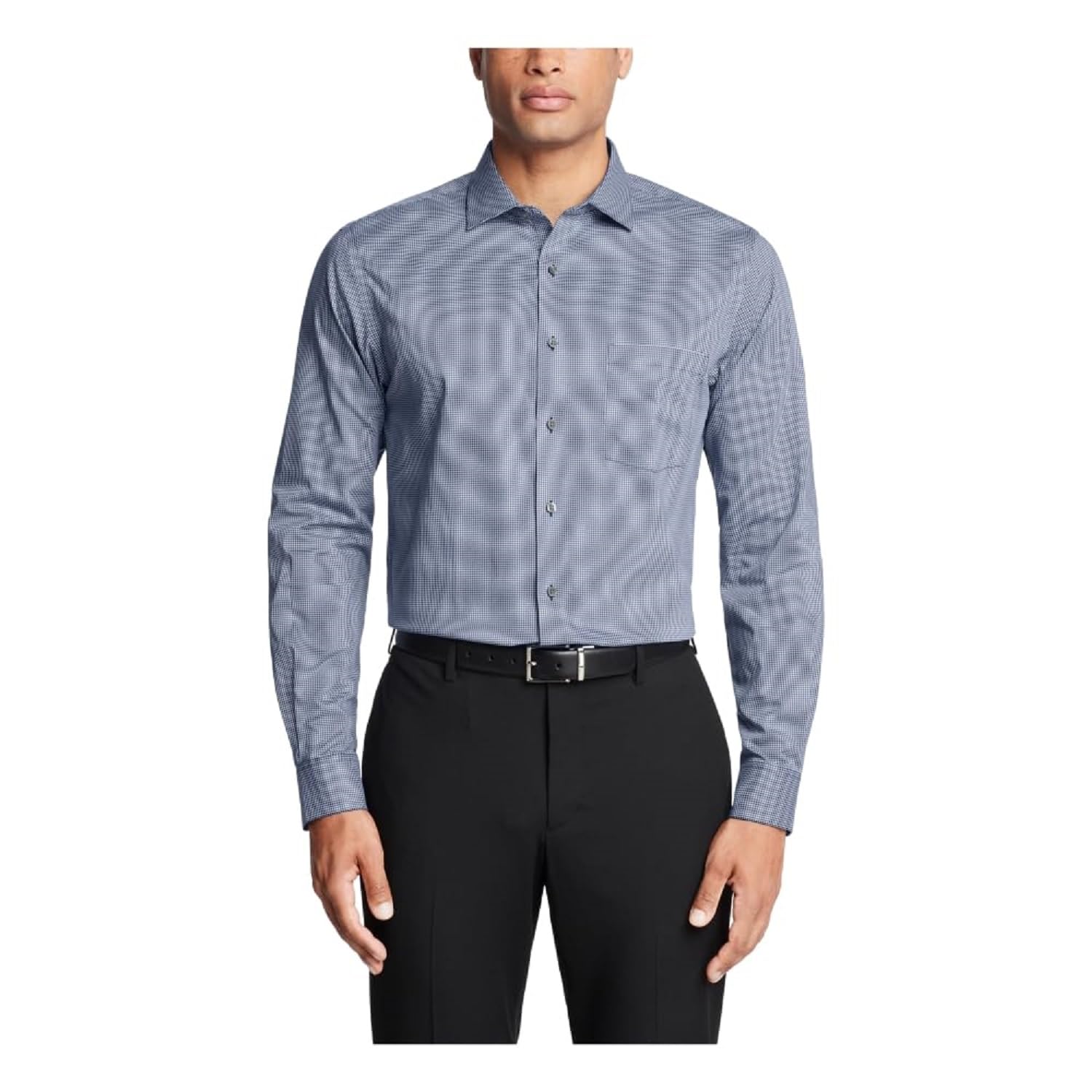 Men's Van Heusen Stretch Print Dress Shirt, Regular Fit, Ultra Wrinkle Free and Flex Collar