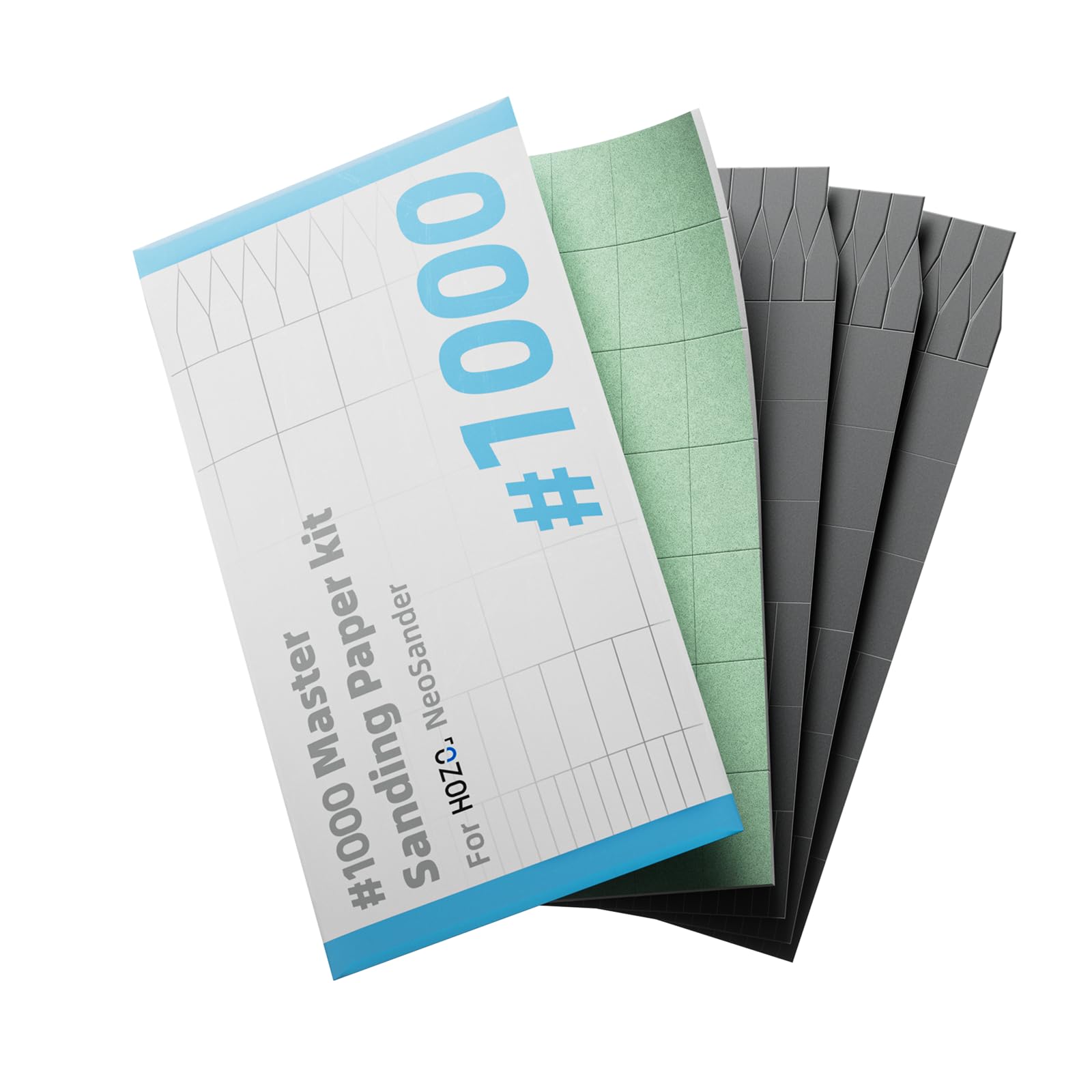 NeoSander 1000 Grit Foam Master Sanding Paper, 4PCS Sandpaper (3 Standard + 1 Foam Backed),for Rapid Material Removal, Shaping & Surface Preparation, Ideal for Resin, 3D Prints & DIY Projects — image 1