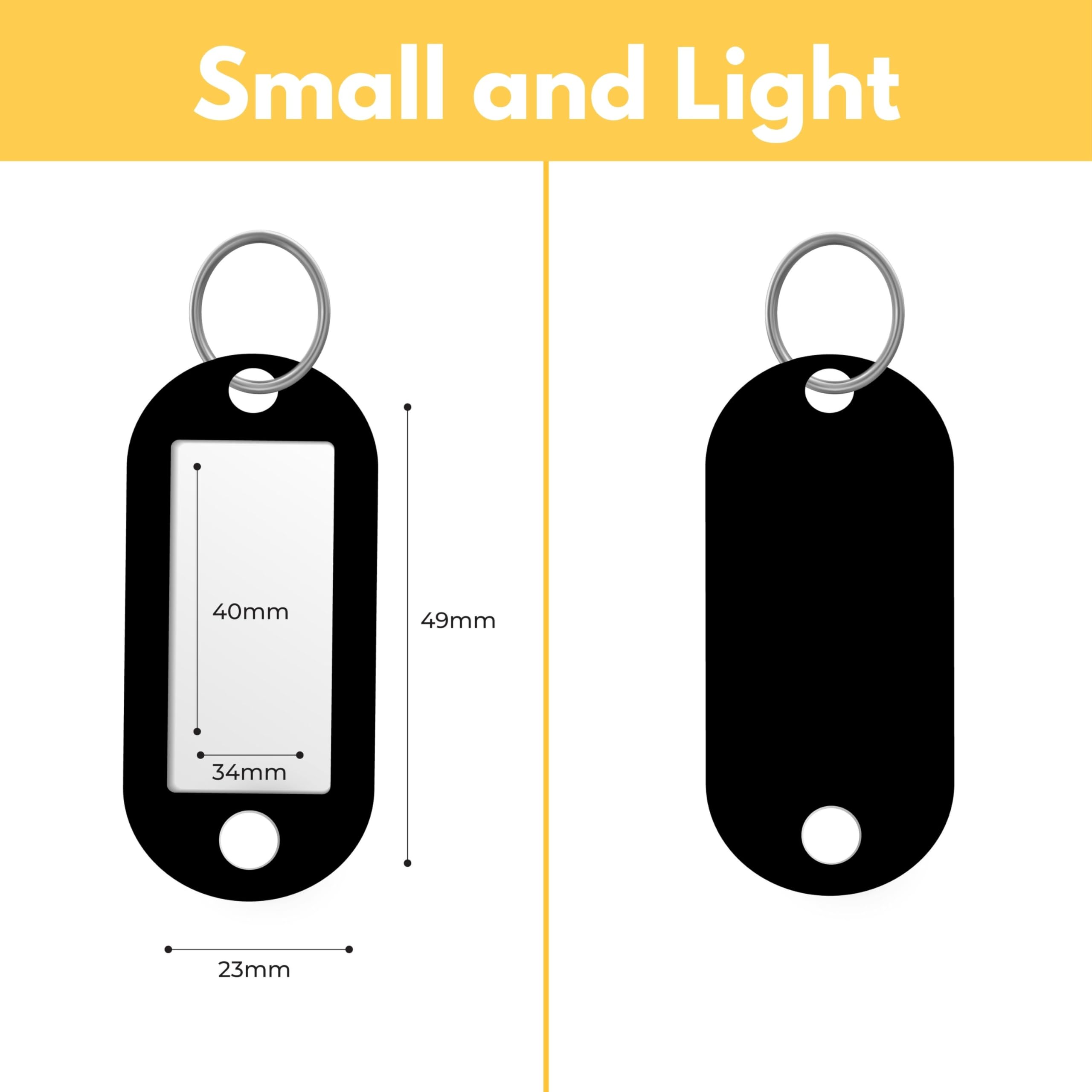 Key Rings With Tags BirdFactor 100 Pcs With Labels – 10 Colors Key Fobs ...
