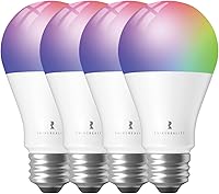 ThirdReality Zigbee Smart Color Bulb ZL1 4-Pack: RGB Tunable White 2700K-6500K, 800 Lumens, Zigbee Repeater for Home Assistant, SmartThings, Echo Hubs